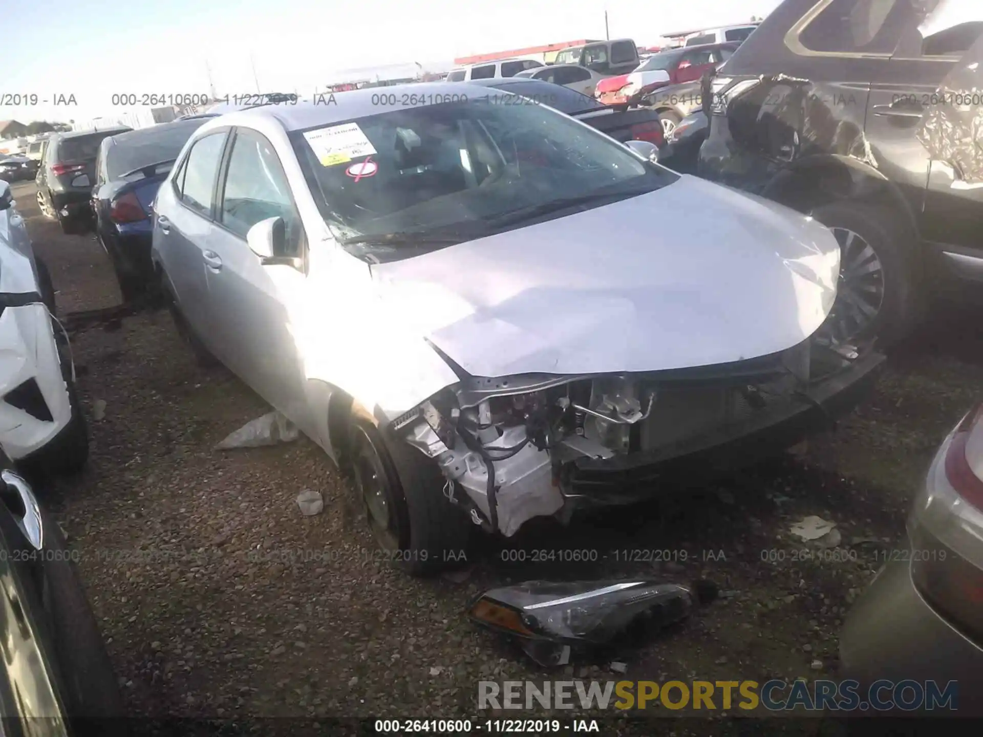 1 Photograph of a damaged car 5YFBURHE2KP933876 TOYOTA COROLLA 2019