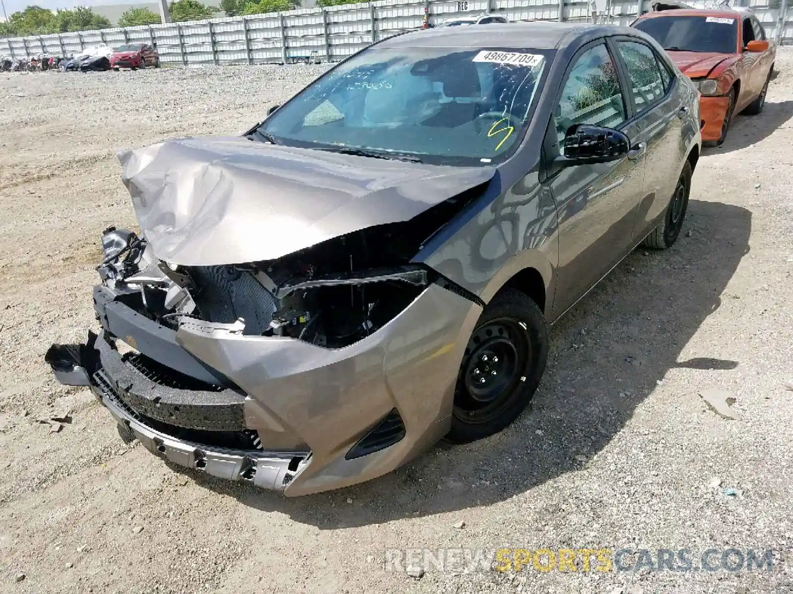 2 Photograph of a damaged car 5YFBURHE2KP934574 TOYOTA COROLLA 2019