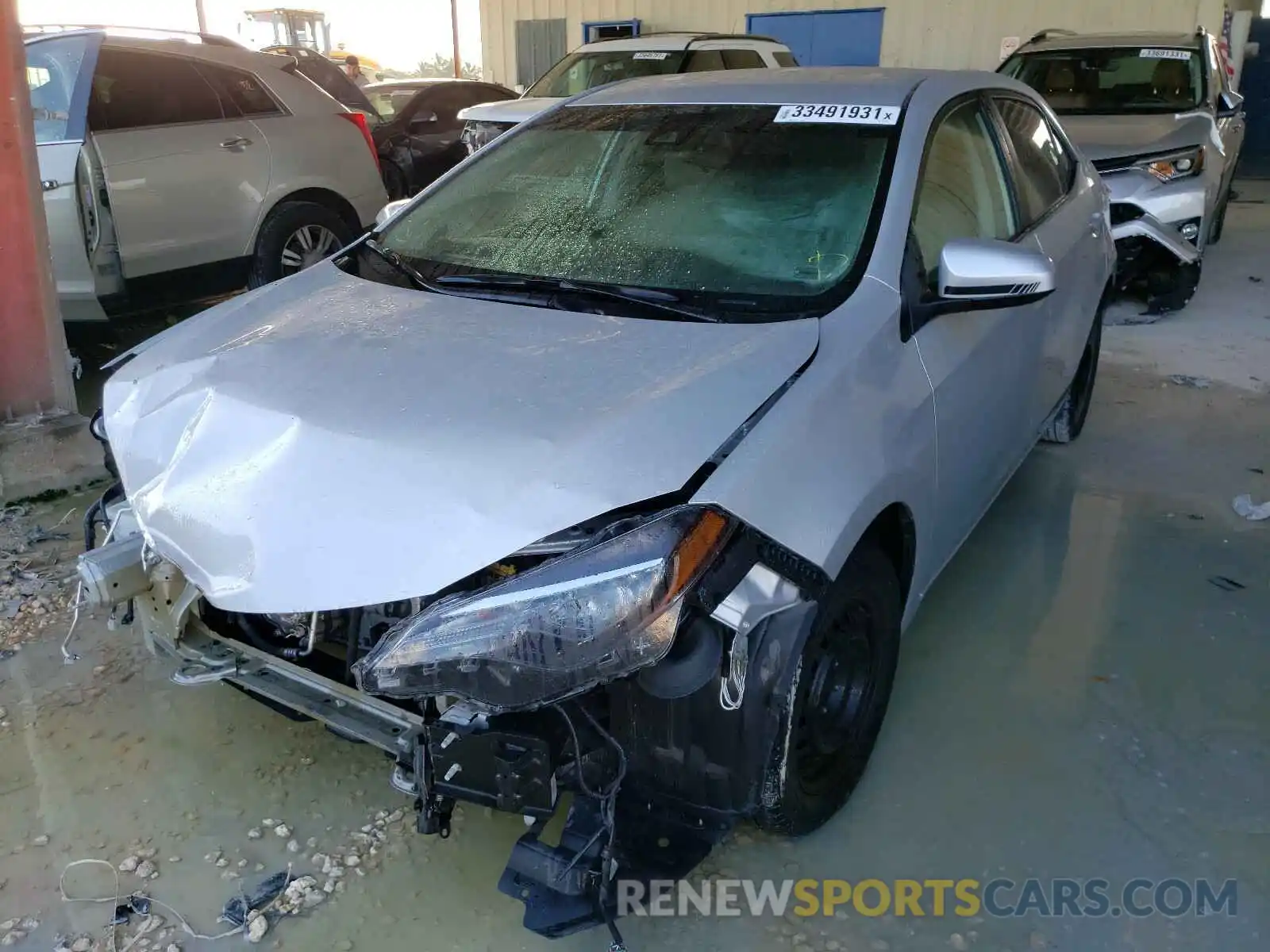 2 Photograph of a damaged car 5YFBURHE2KP934865 TOYOTA COROLLA 2019