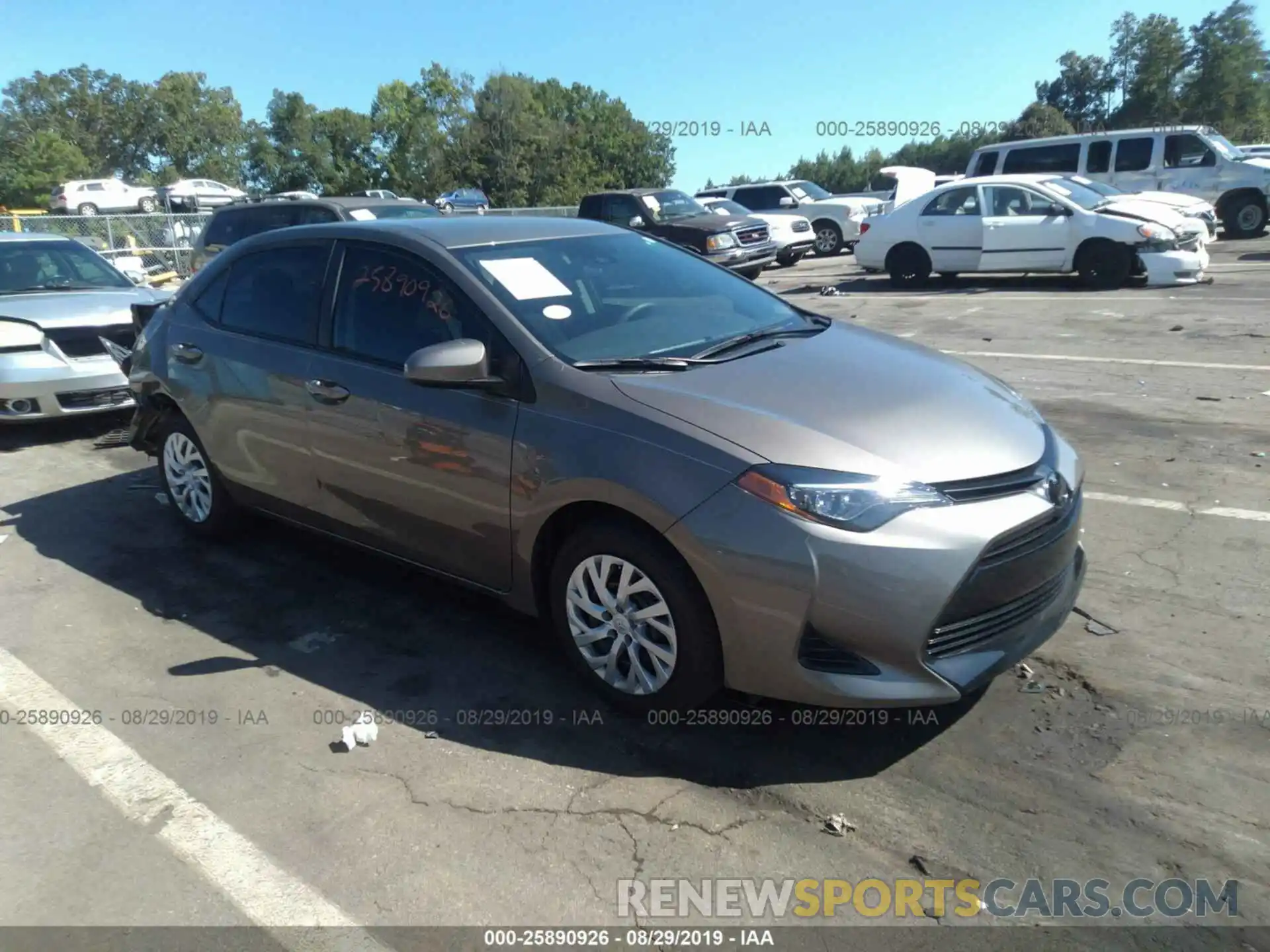 1 Photograph of a damaged car 5YFBURHE2KP934963 TOYOTA COROLLA 2019