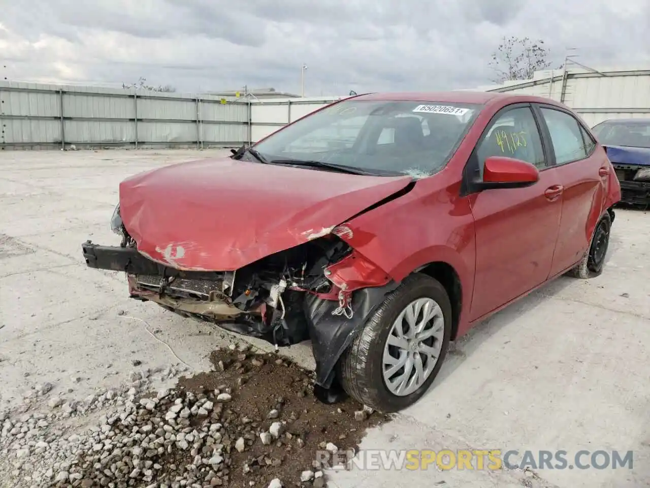 2 Photograph of a damaged car 5YFBURHE2KP936034 TOYOTA COROLLA 2019