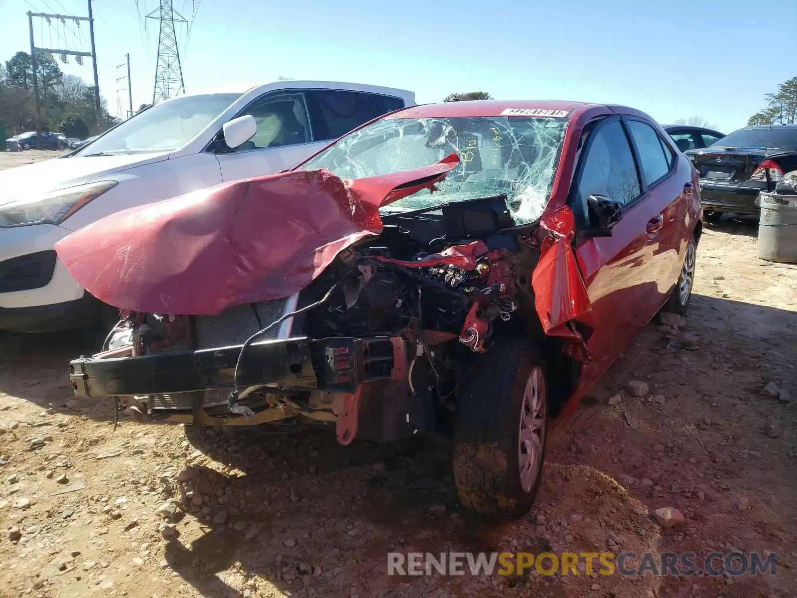 2 Photograph of a damaged car 5YFBURHE2KP936132 TOYOTA COROLLA 2019