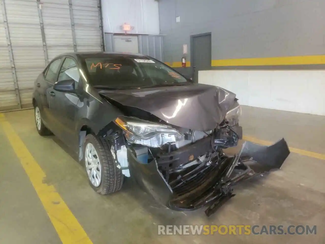 1 Photograph of a damaged car 5YFBURHE2KP936387 TOYOTA COROLLA 2019