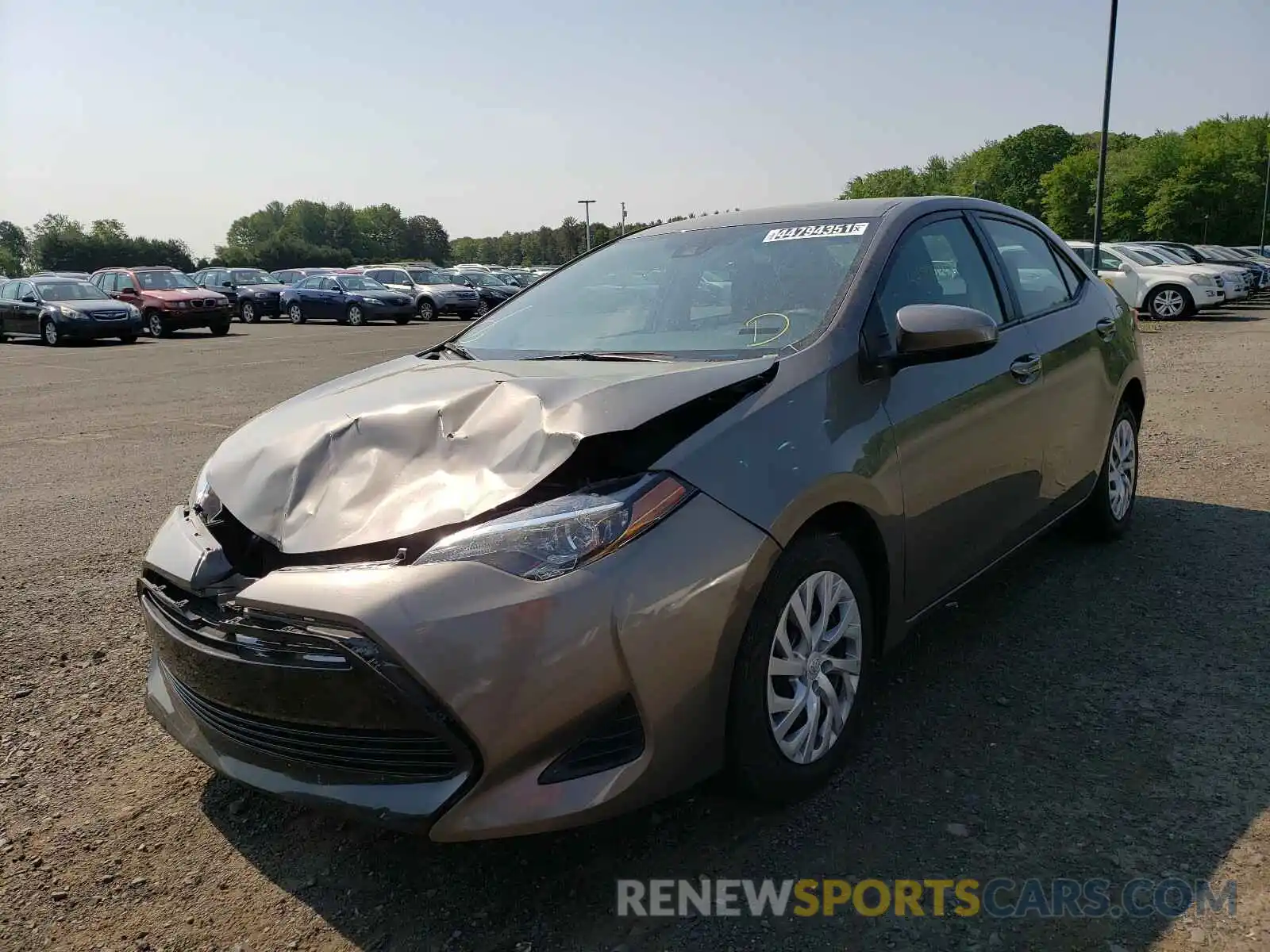 2 Photograph of a damaged car 5YFBURHE2KP937197 TOYOTA COROLLA 2019