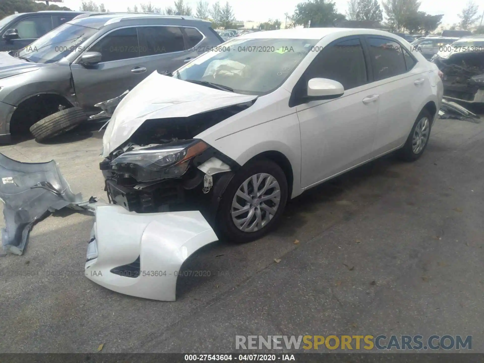 2 Photograph of a damaged car 5YFBURHE2KP937264 TOYOTA COROLLA 2019