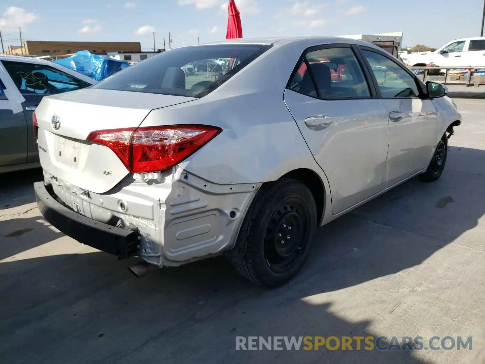 4 Photograph of a damaged car 5YFBURHE2KP937524 TOYOTA COROLLA 2019