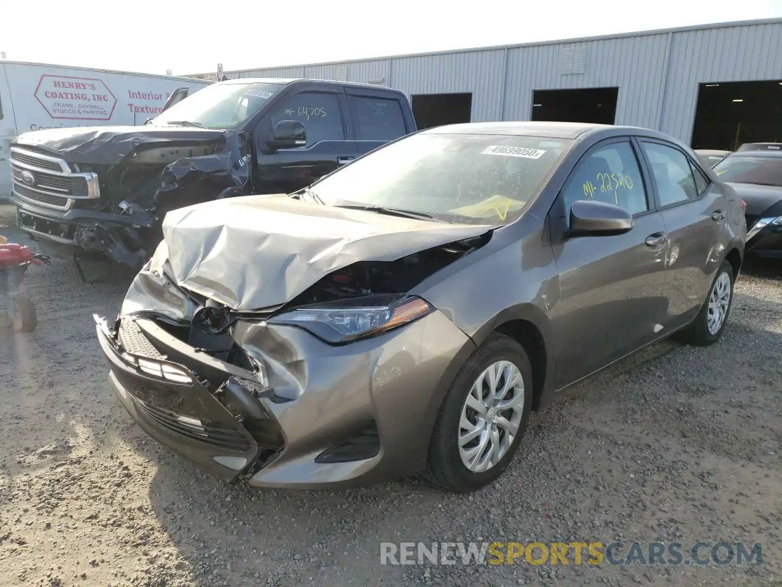 2 Photograph of a damaged car 5YFBURHE2KP938754 TOYOTA COROLLA 2019