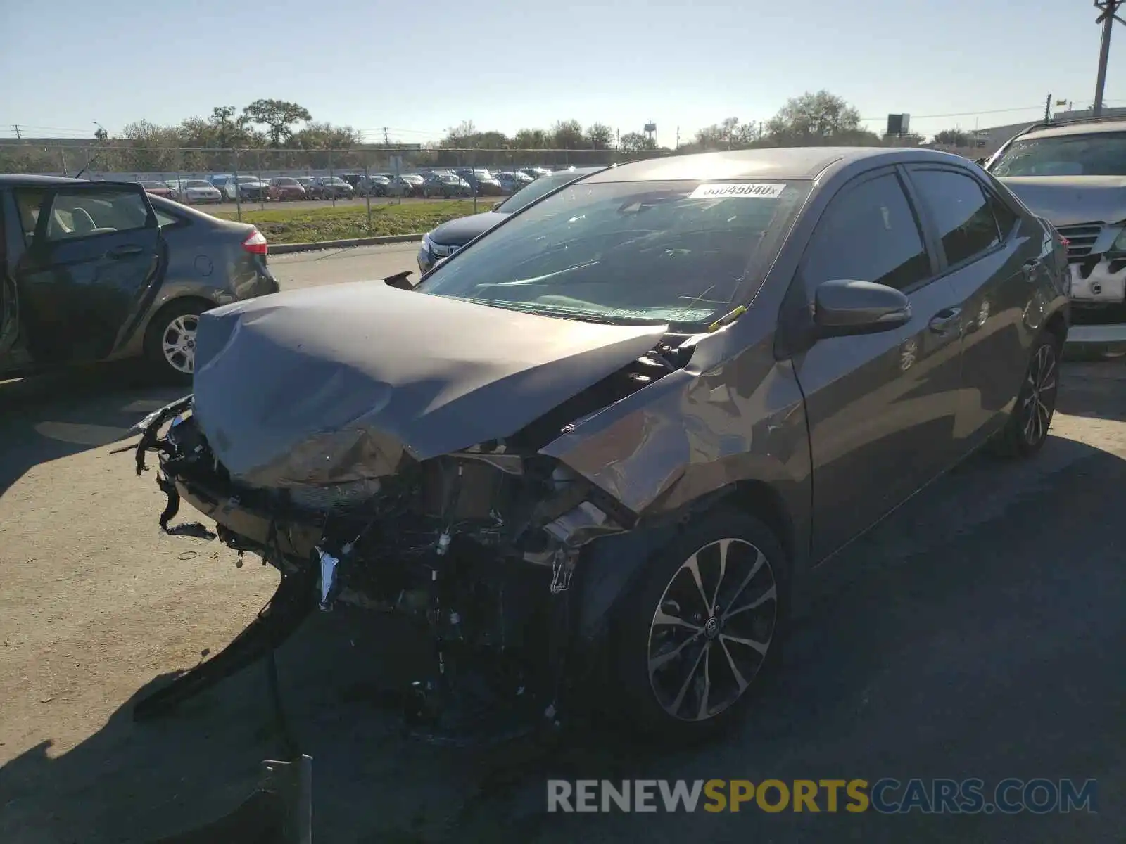 2 Photograph of a damaged car 5YFBURHE2KP939774 TOYOTA COROLLA 2019