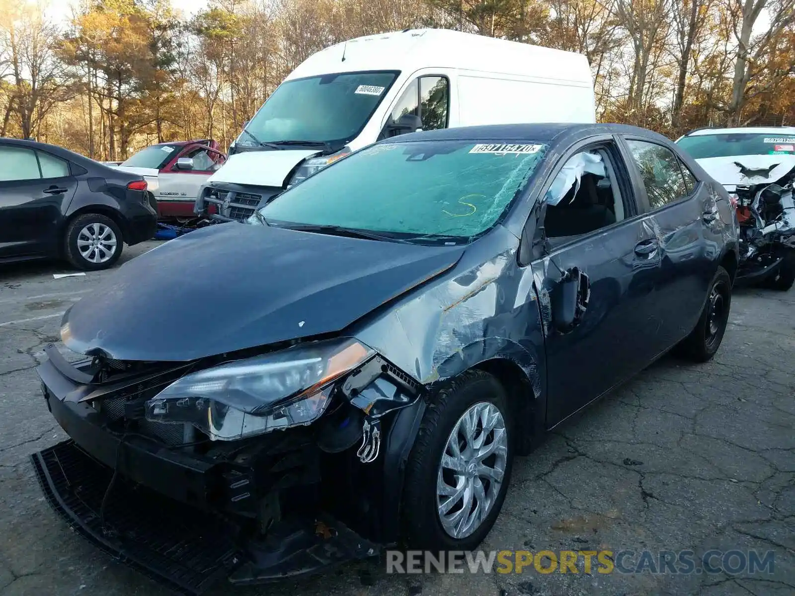 2 Photograph of a damaged car 5YFBURHE2KP940536 TOYOTA COROLLA 2019