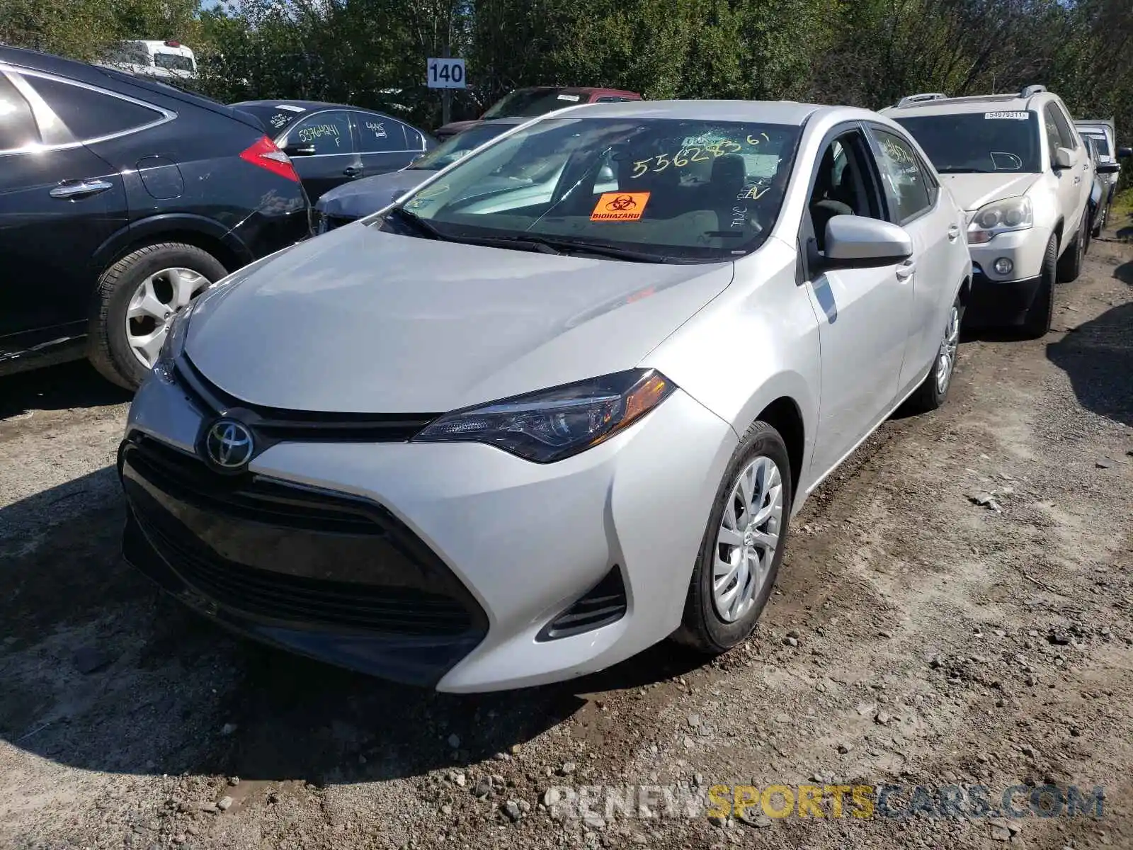 2 Photograph of a damaged car 5YFBURHE2KP940830 TOYOTA COROLLA 2019