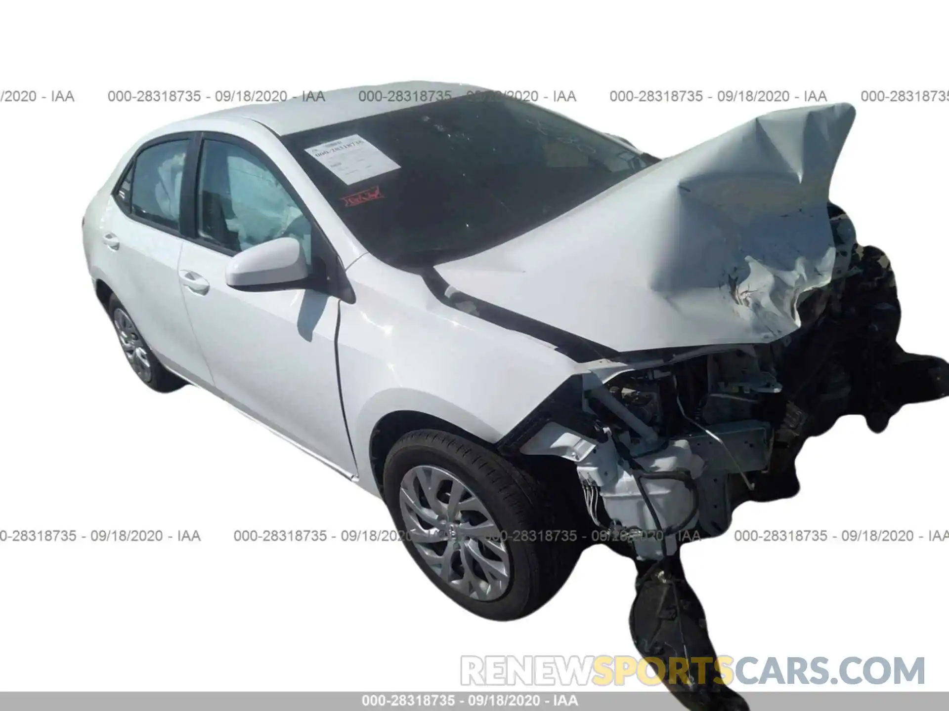 1 Photograph of a damaged car 5YFBURHE2KP940875 TOYOTA COROLLA 2019