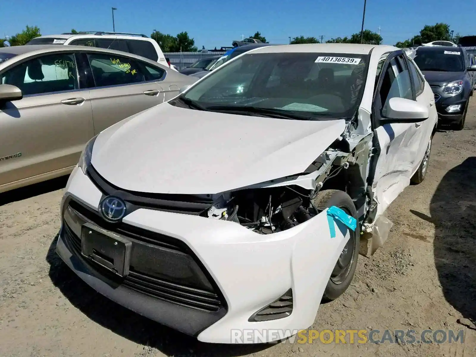 2 Photograph of a damaged car 5YFBURHE2KP941184 TOYOTA COROLLA 2019