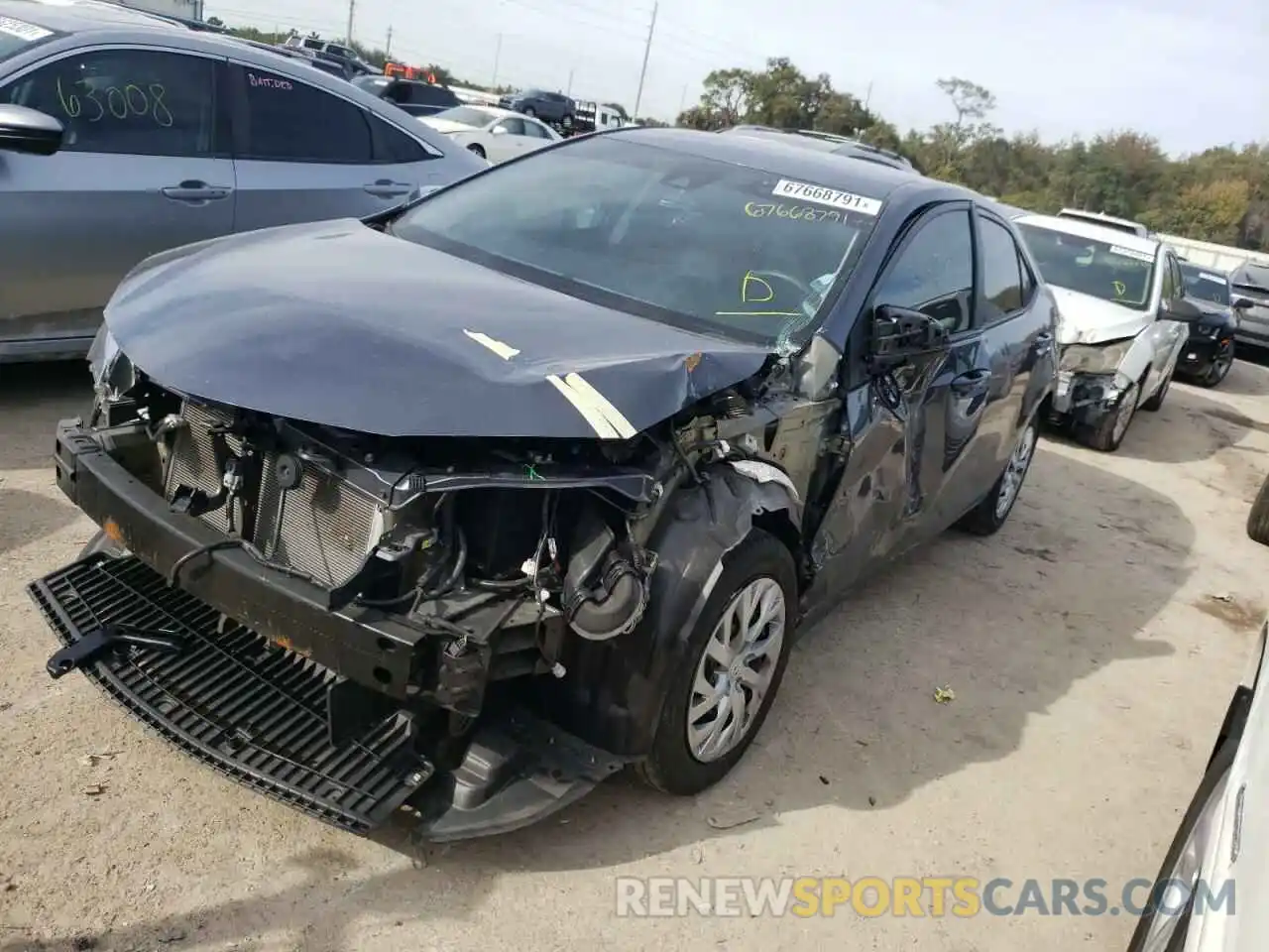 2 Photograph of a damaged car 5YFBURHE2KP942027 TOYOTA COROLLA 2019