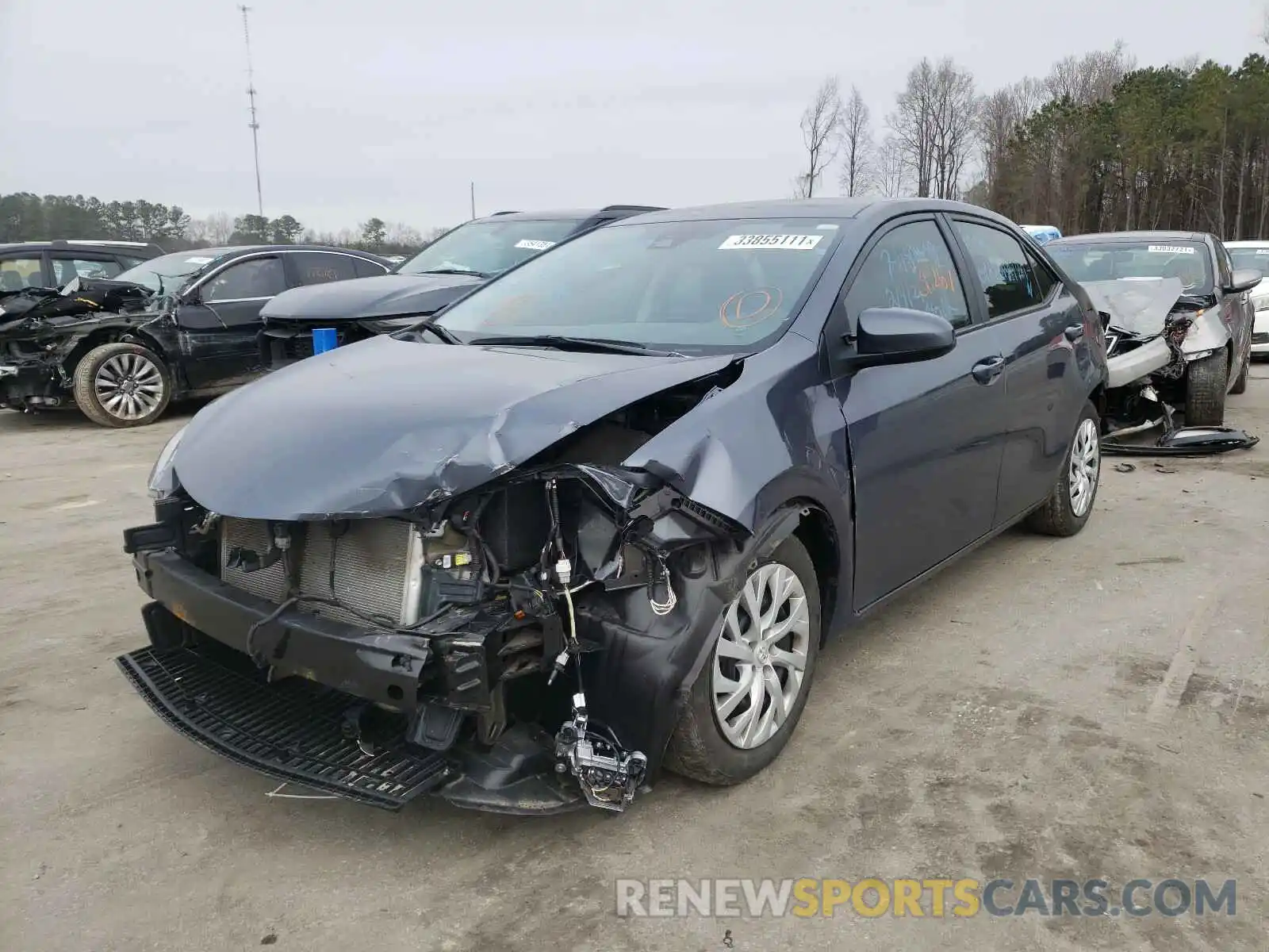 2 Photograph of a damaged car 5YFBURHE2KP943033 TOYOTA COROLLA 2019