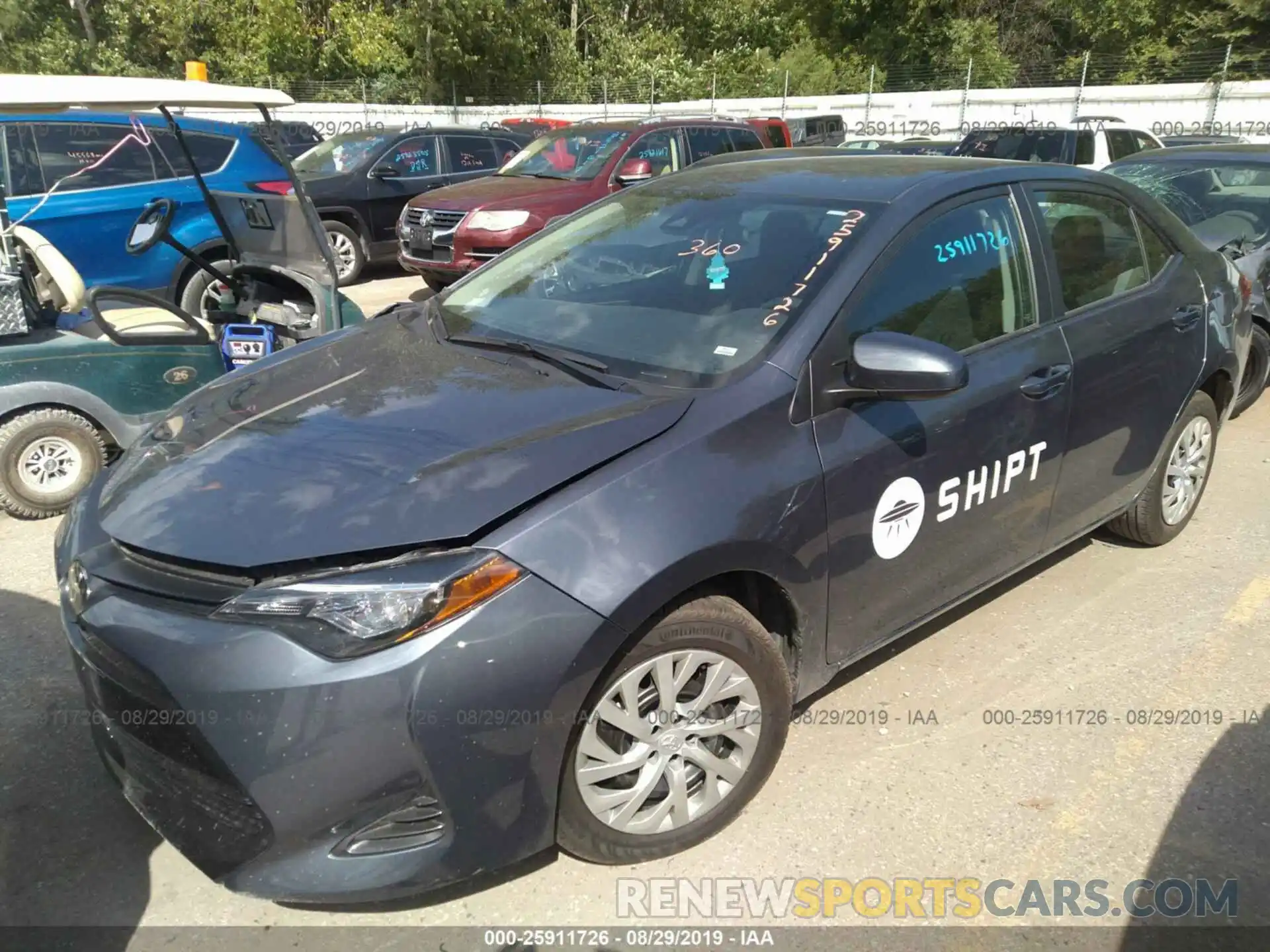 2 Photograph of a damaged car 5YFBURHE2KP944215 TOYOTA COROLLA 2019