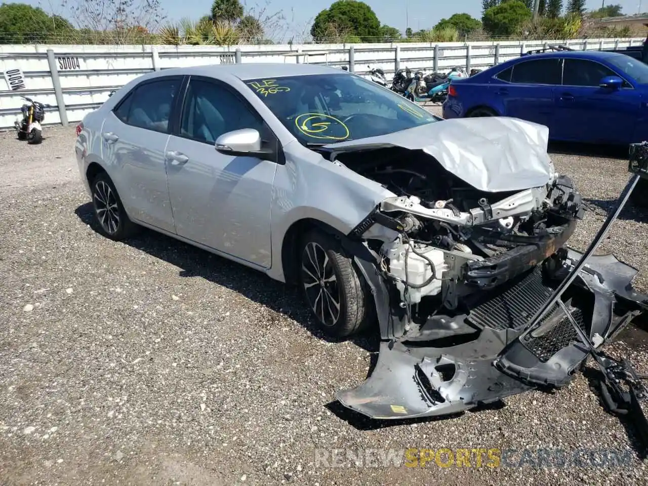 1 Photograph of a damaged car 5YFBURHE2KP945610 TOYOTA COROLLA 2019