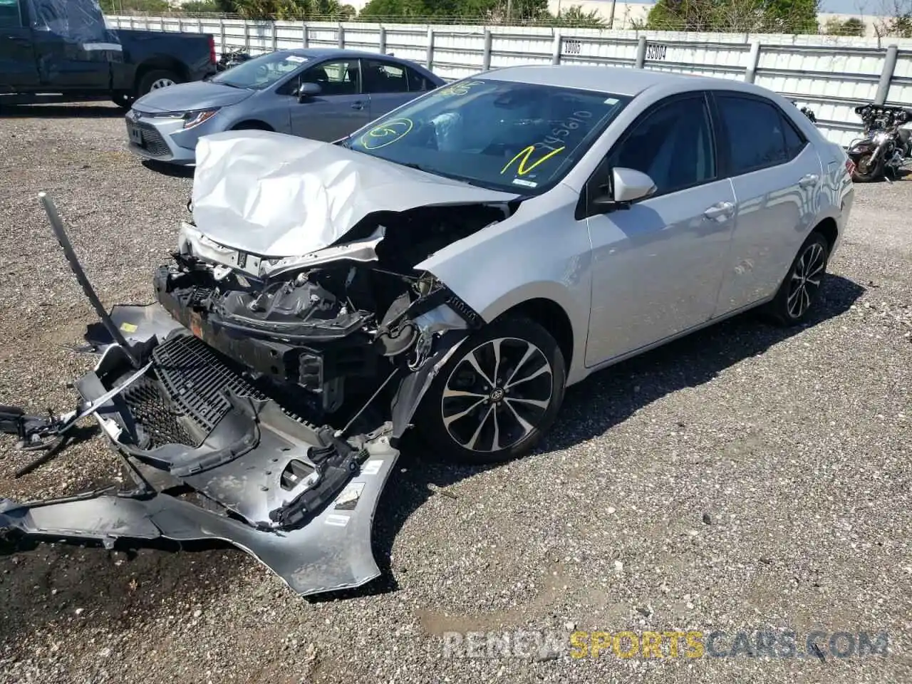 2 Photograph of a damaged car 5YFBURHE2KP945610 TOYOTA COROLLA 2019