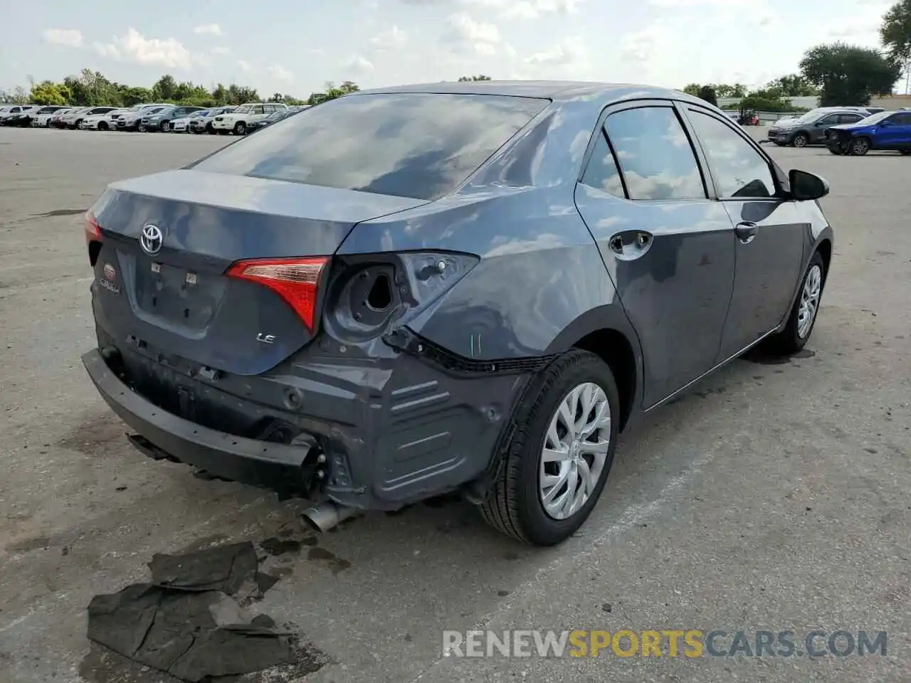 4 Photograph of a damaged car 5YFBURHE2KP945879 TOYOTA COROLLA 2019