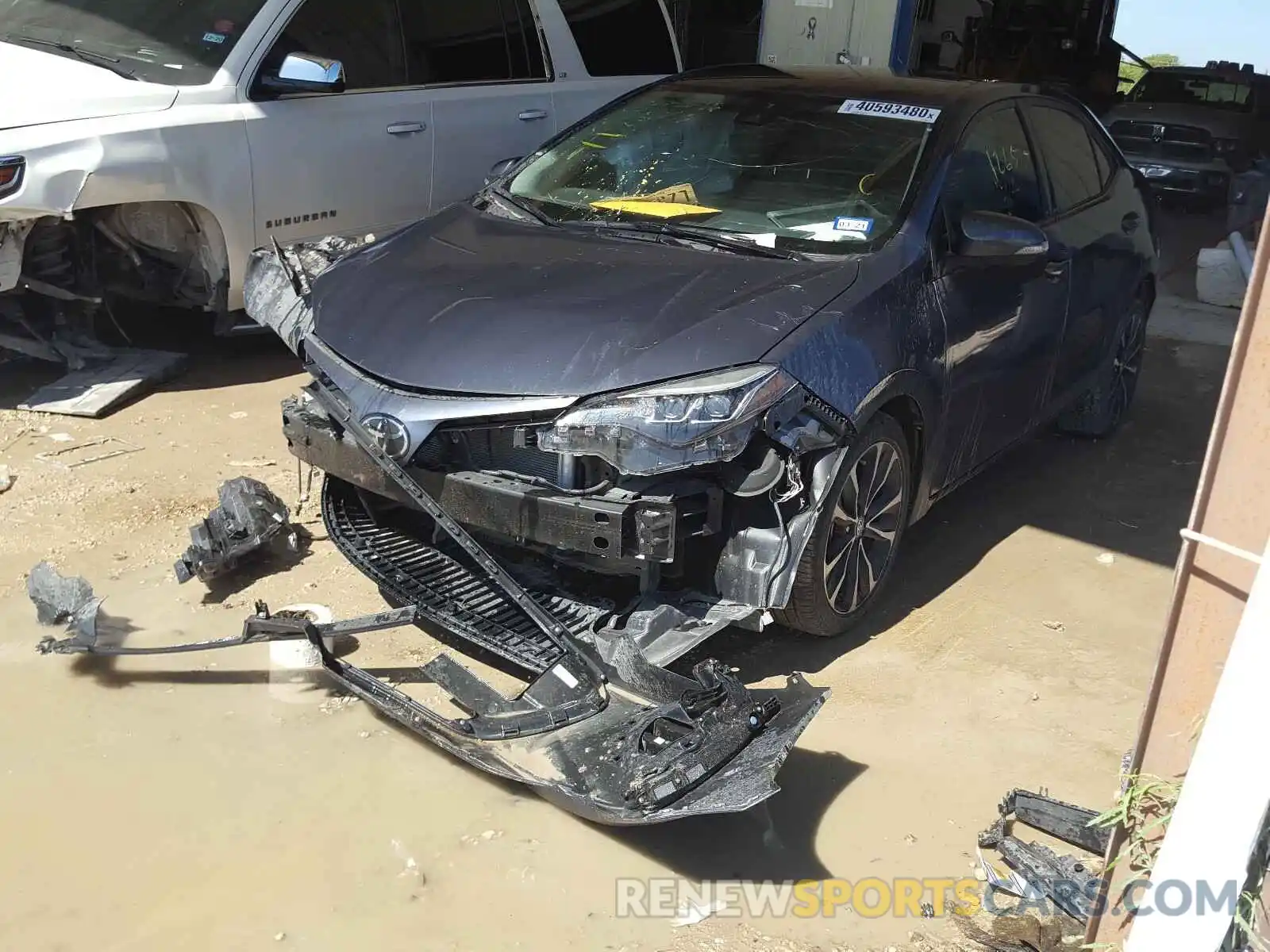 2 Photograph of a damaged car 5YFBURHE2KP945896 TOYOTA COROLLA 2019