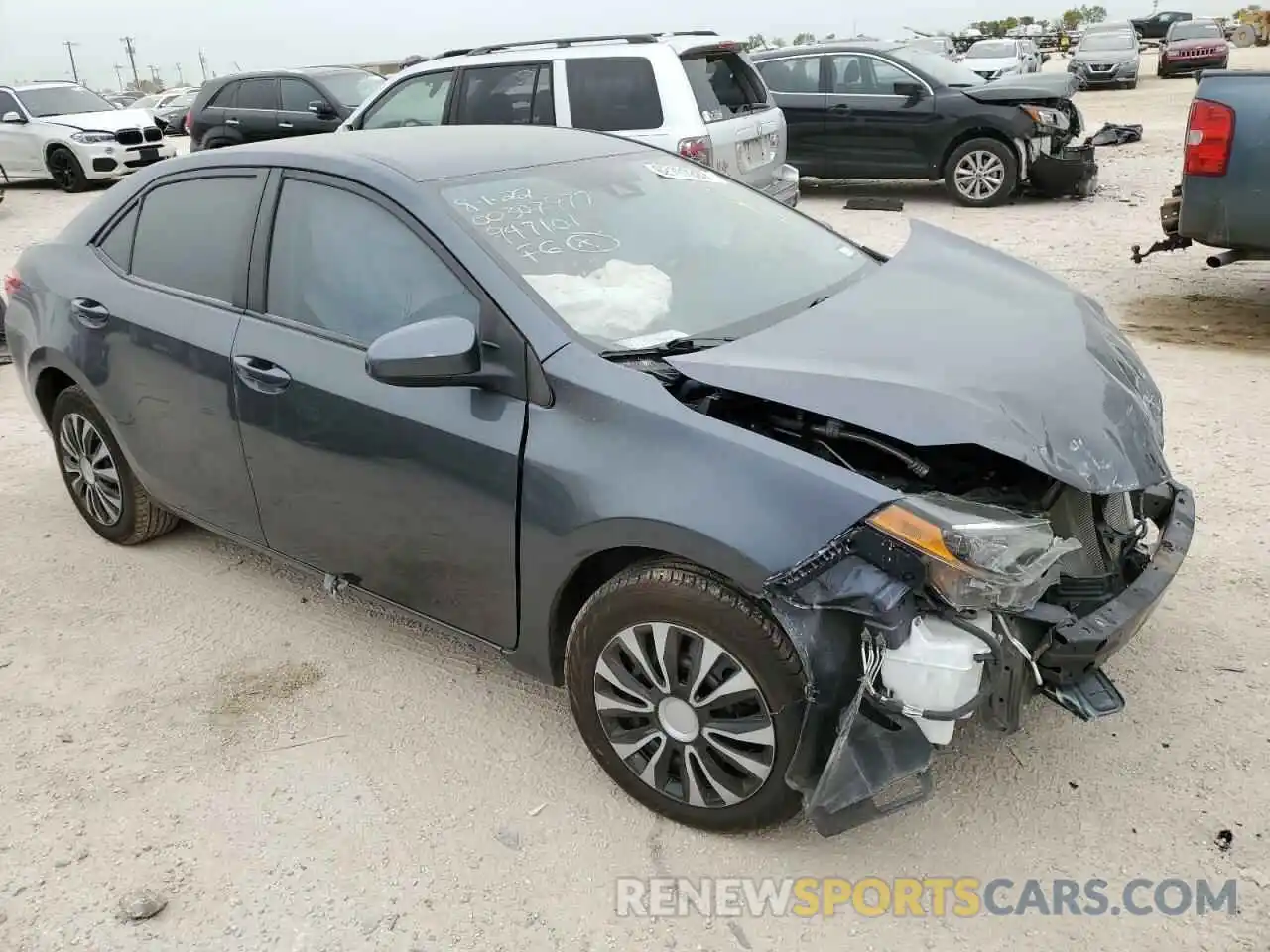 1 Photograph of a damaged car 5YFBURHE2KP947101 TOYOTA COROLLA 2019