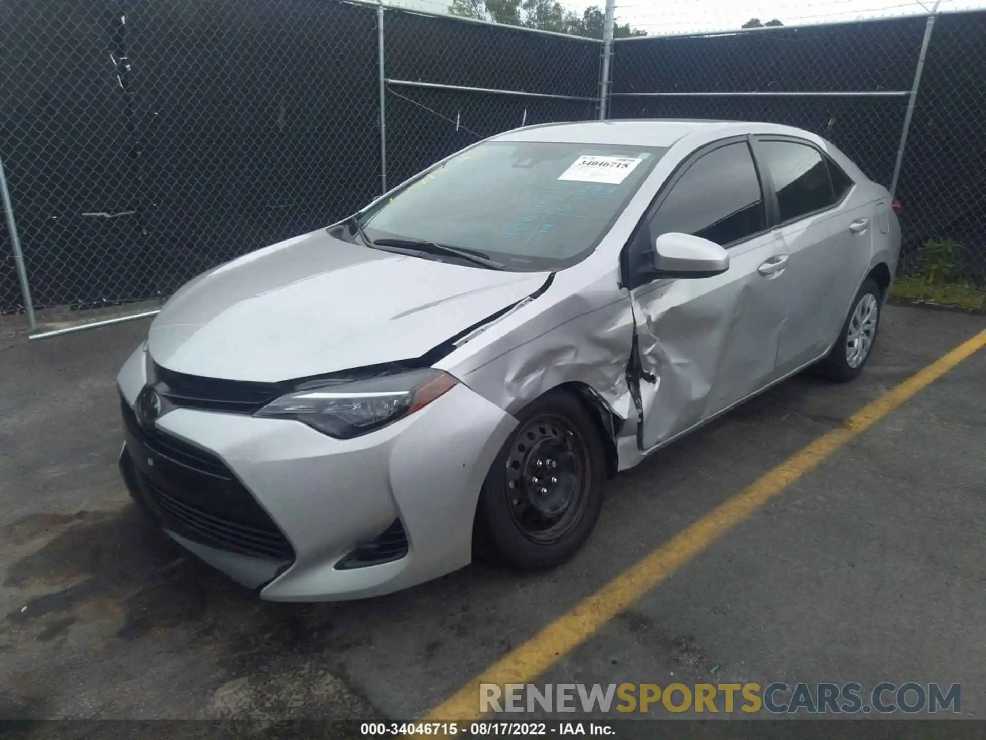 2 Photograph of a damaged car 5YFBURHE2KP947275 TOYOTA COROLLA 2019