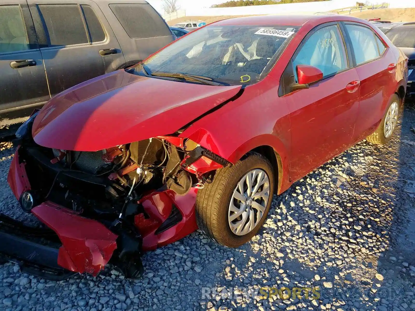 2 Photograph of a damaged car 5YFBURHE2KP947325 TOYOTA COROLLA 2019