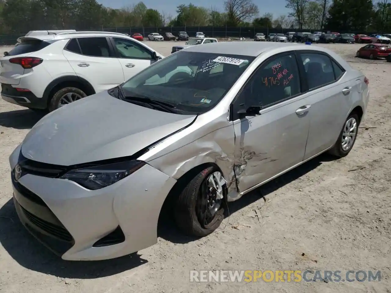 2 Photograph of a damaged car 5YFBURHE2KP947373 TOYOTA COROLLA 2019