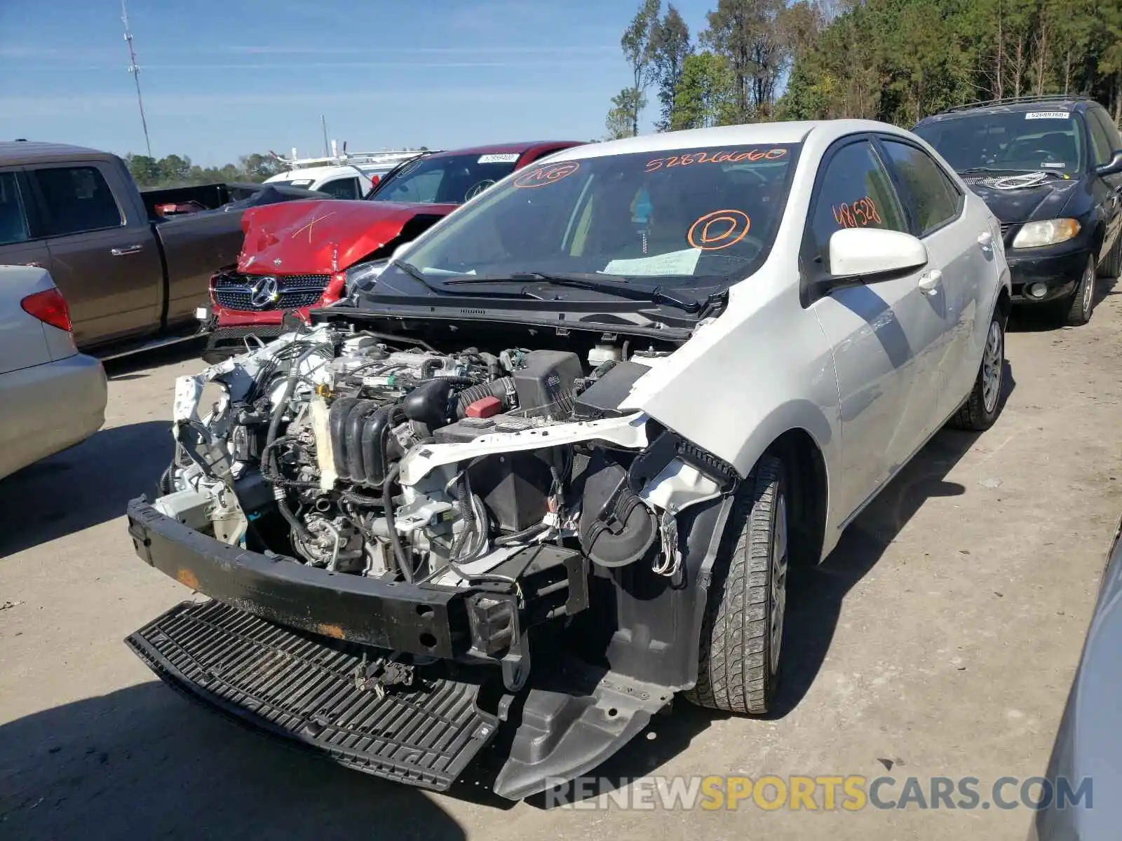 2 Photograph of a damaged car 5YFBURHE2KP948202 TOYOTA COROLLA 2019