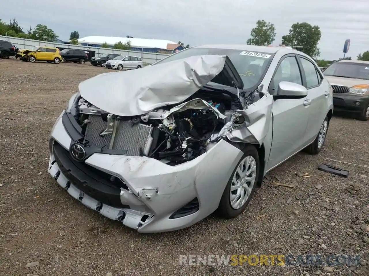 2 Photograph of a damaged car 5YFBURHE2KP949365 TOYOTA COROLLA 2019