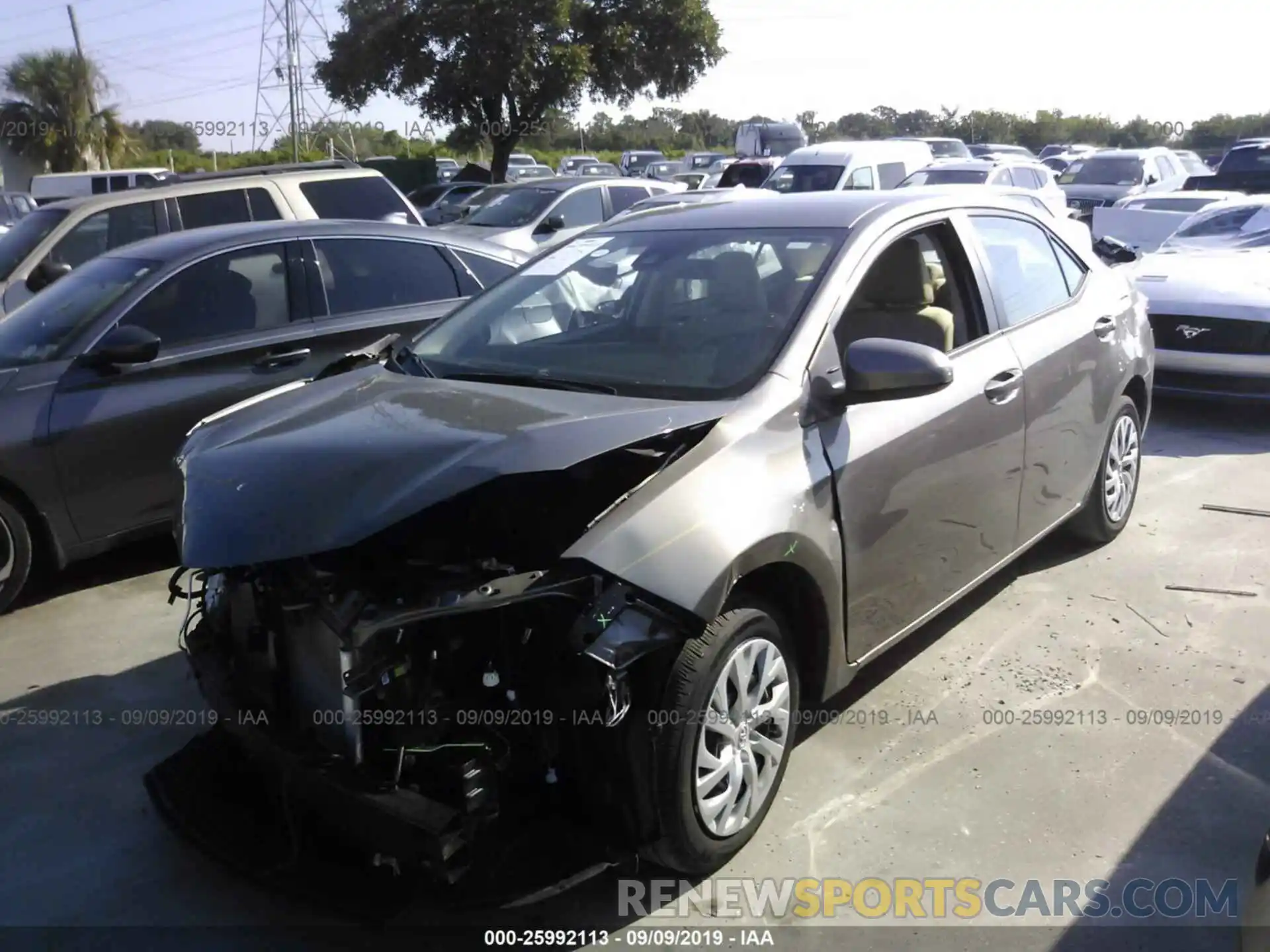 2 Photograph of a damaged car 5YFBURHE3KP859111 TOYOTA COROLLA 2019