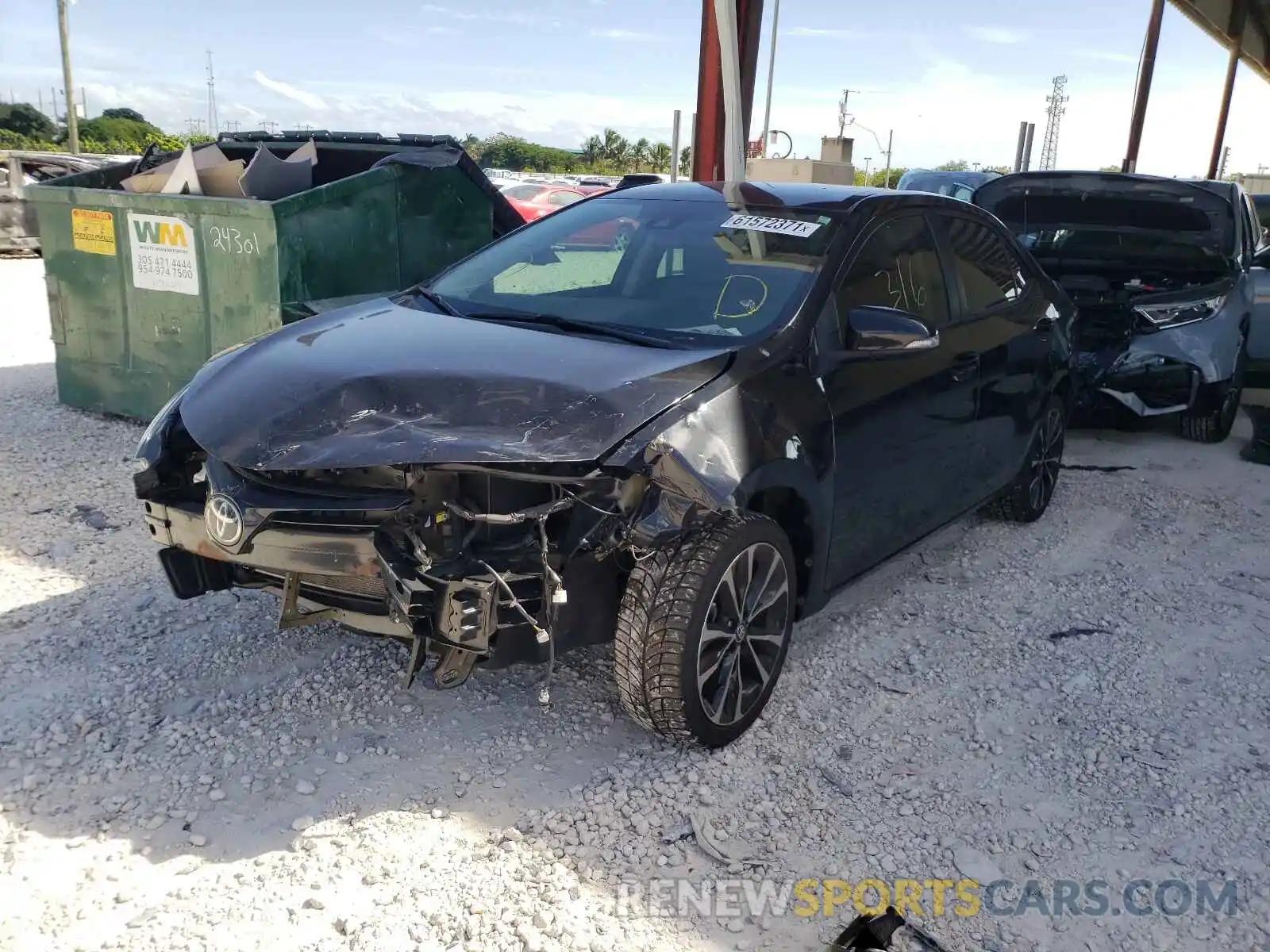 2 Photograph of a damaged car 5YFBURHE3KP860176 TOYOTA COROLLA 2019