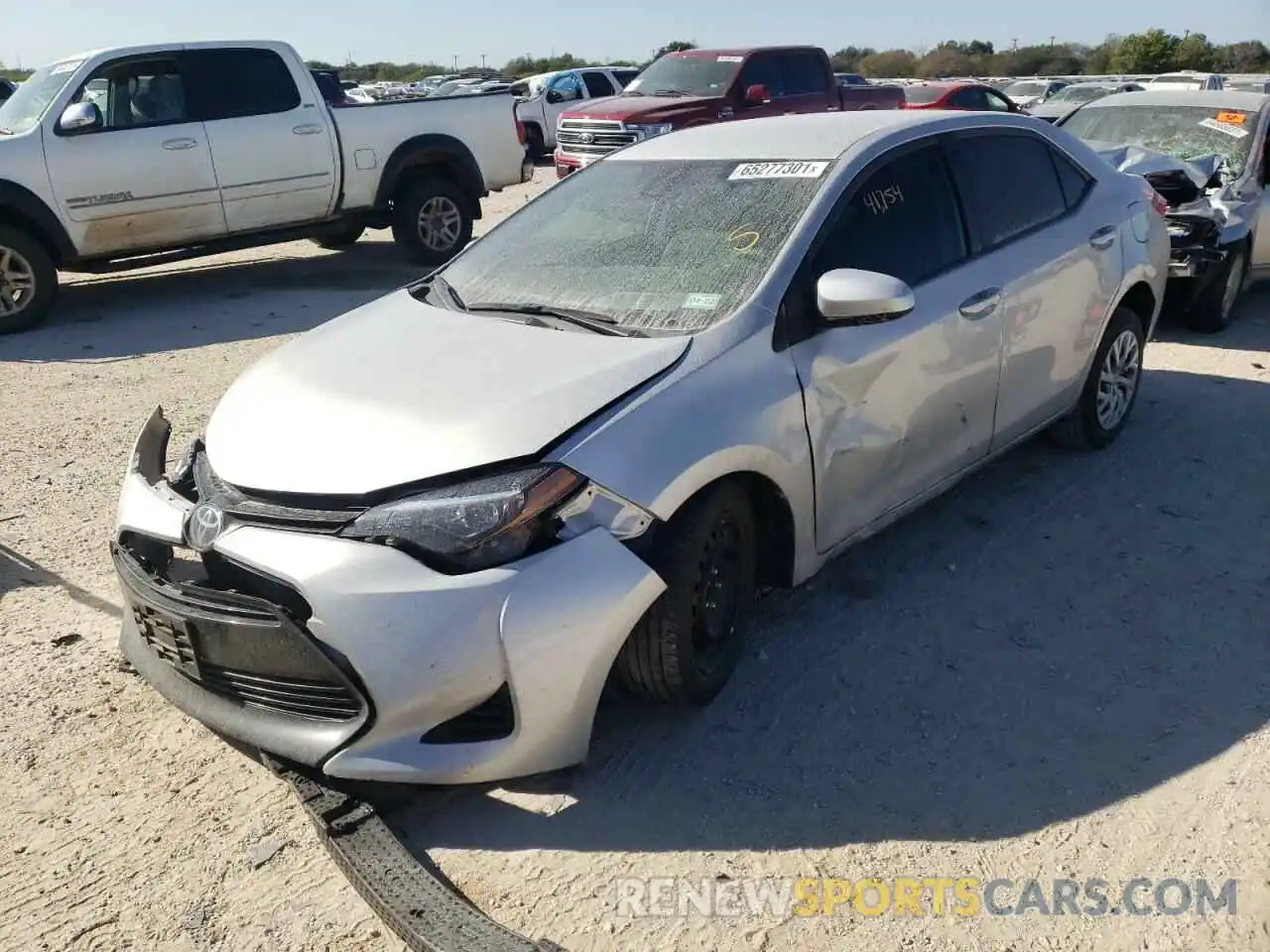 2 Photograph of a damaged car 5YFBURHE3KP860727 TOYOTA COROLLA 2019