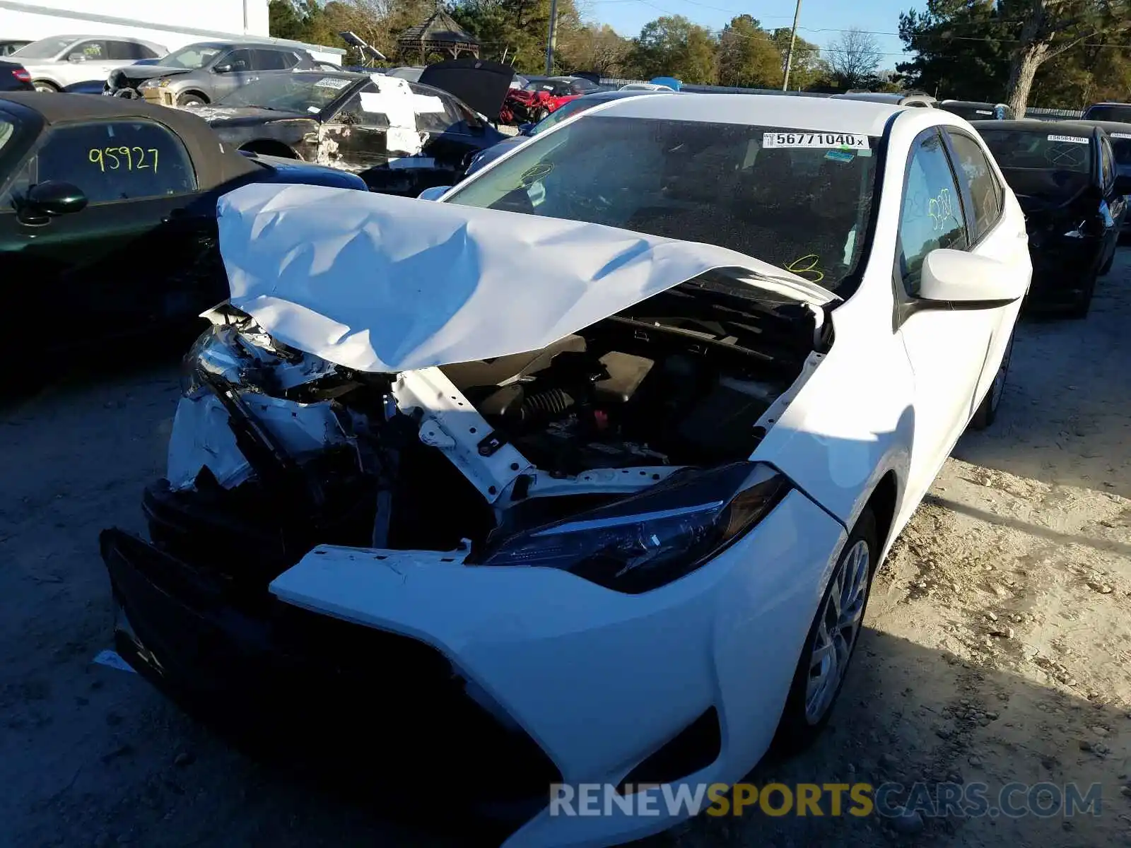 2 Photograph of a damaged car 5YFBURHE3KP860789 TOYOTA COROLLA 2019