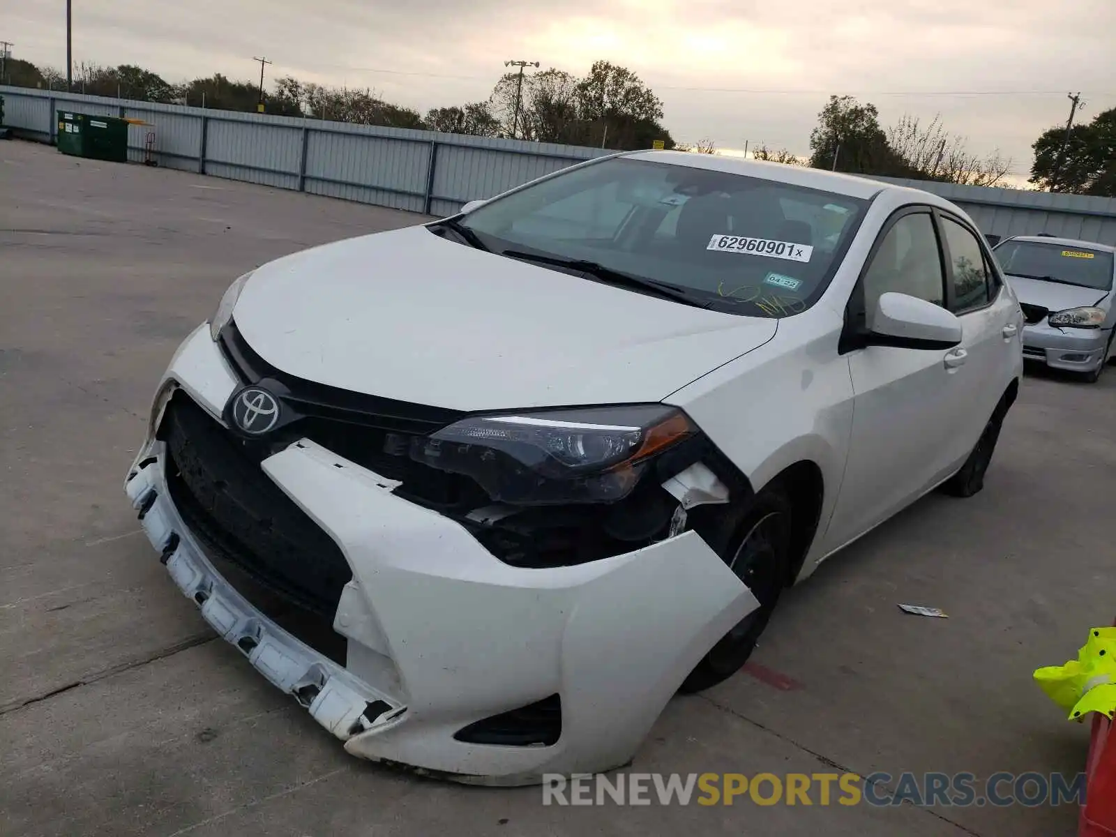 2 Photograph of a damaged car 5YFBURHE3KP861201 TOYOTA COROLLA 2019