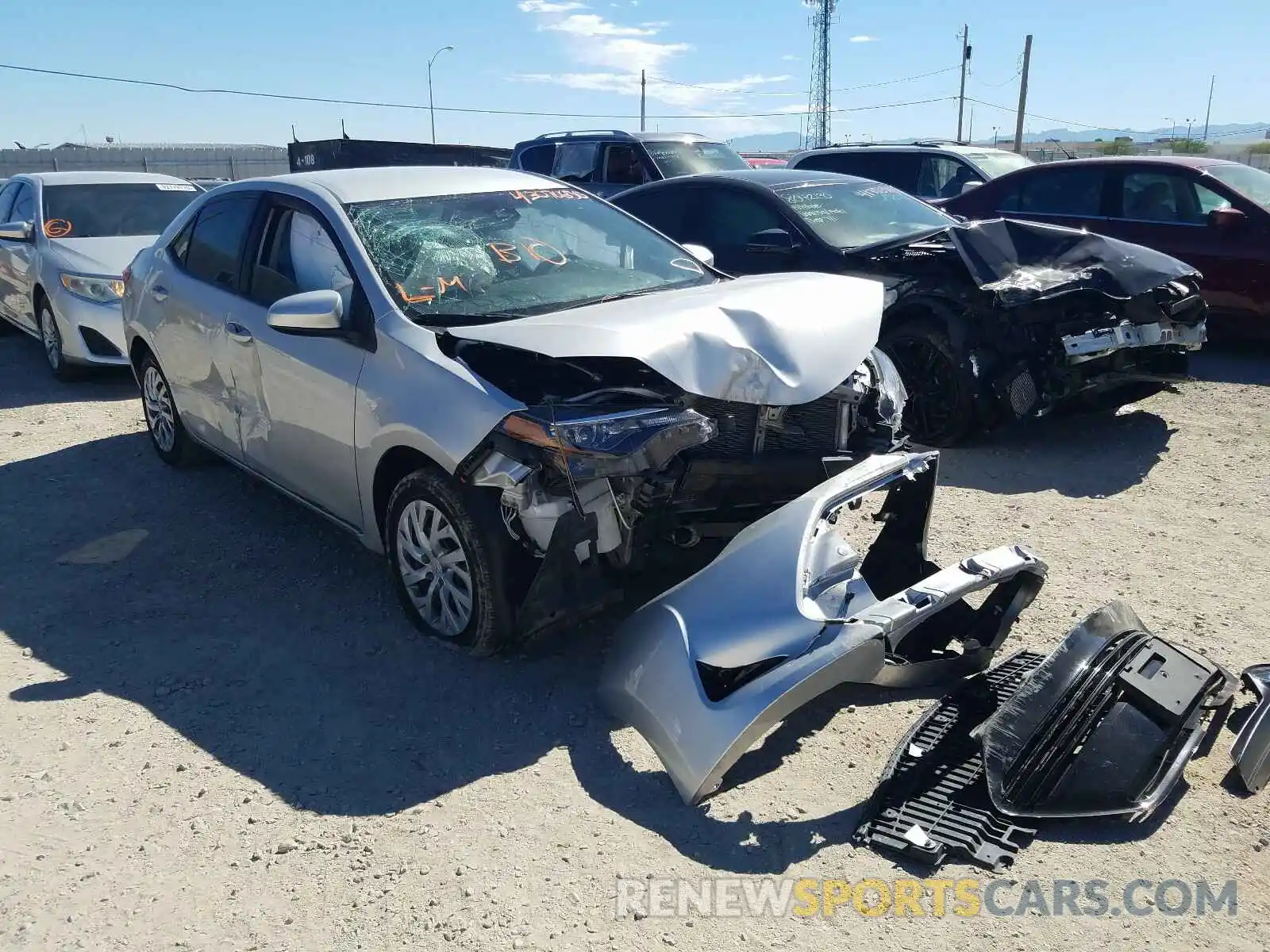 1 Photograph of a damaged car 5YFBURHE3KP863062 TOYOTA COROLLA 2019