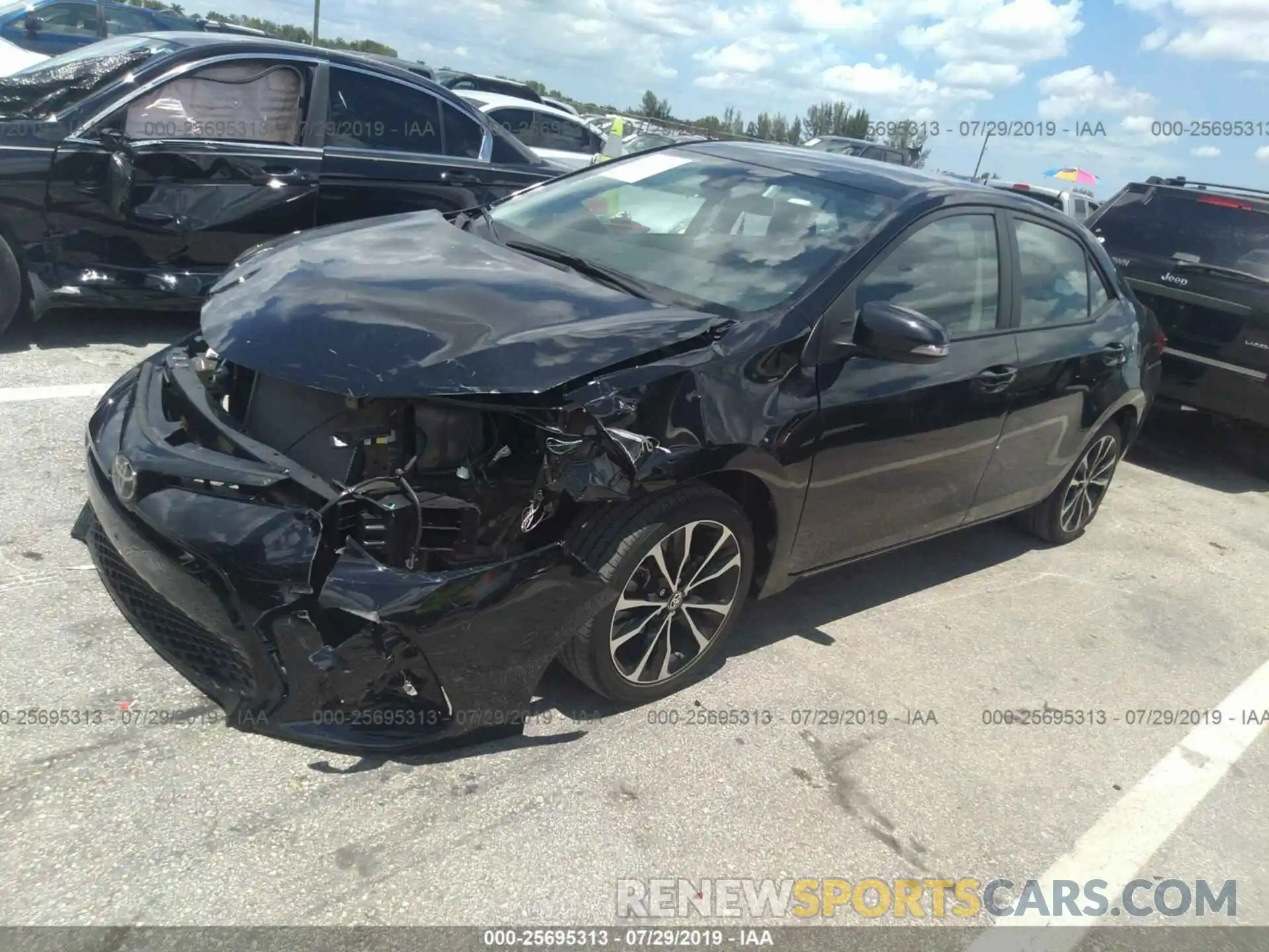 2 Photograph of a damaged car 5YFBURHE3KP863319 TOYOTA COROLLA 2019