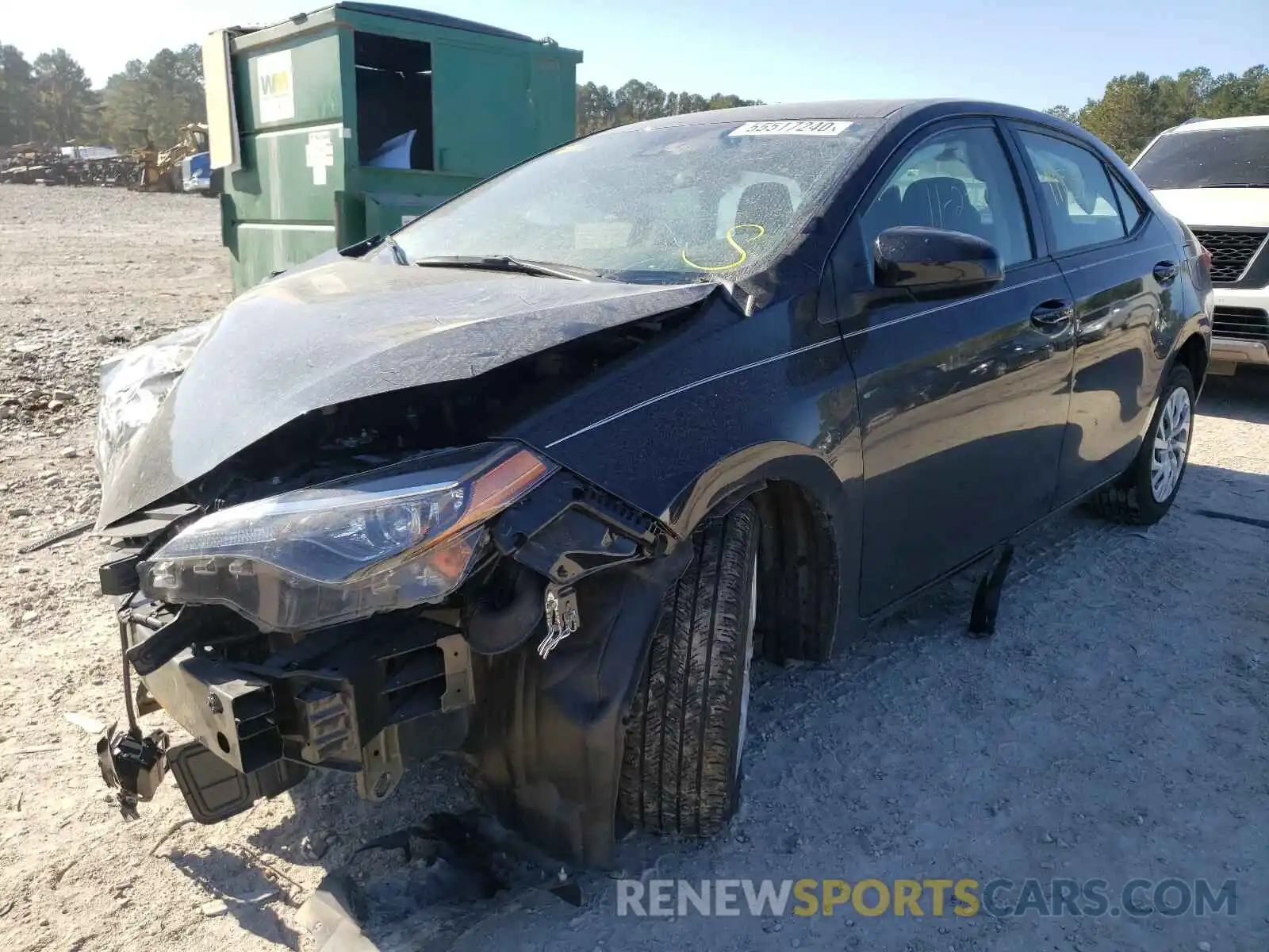 2 Photograph of a damaged car 5YFBURHE3KP863787 TOYOTA COROLLA 2019