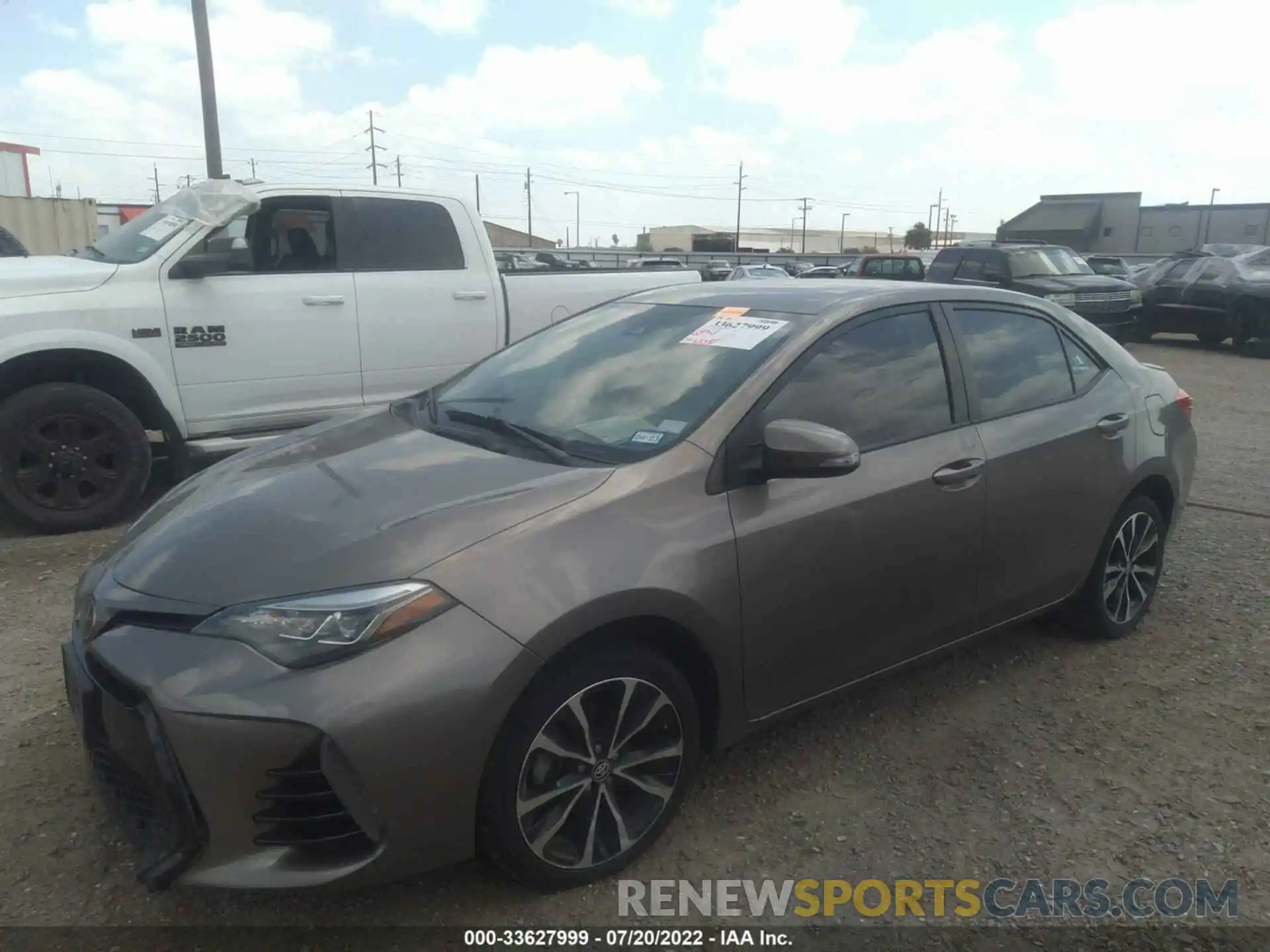 2 Photograph of a damaged car 5YFBURHE3KP863966 TOYOTA COROLLA 2019