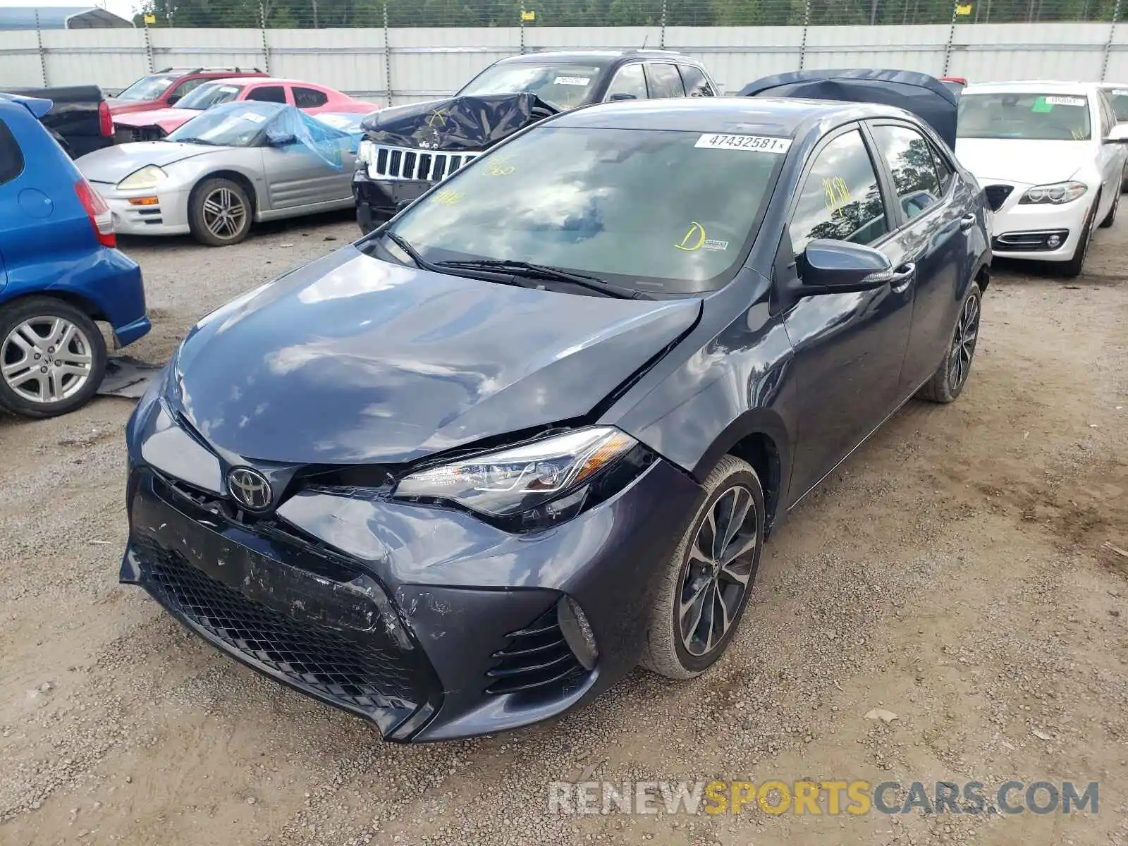 2 Photograph of a damaged car 5YFBURHE3KP864082 TOYOTA COROLLA 2019