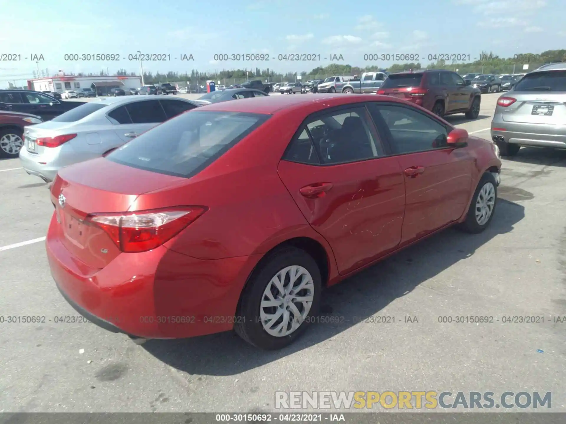 4 Photograph of a damaged car 5YFBURHE3KP864325 TOYOTA COROLLA 2019