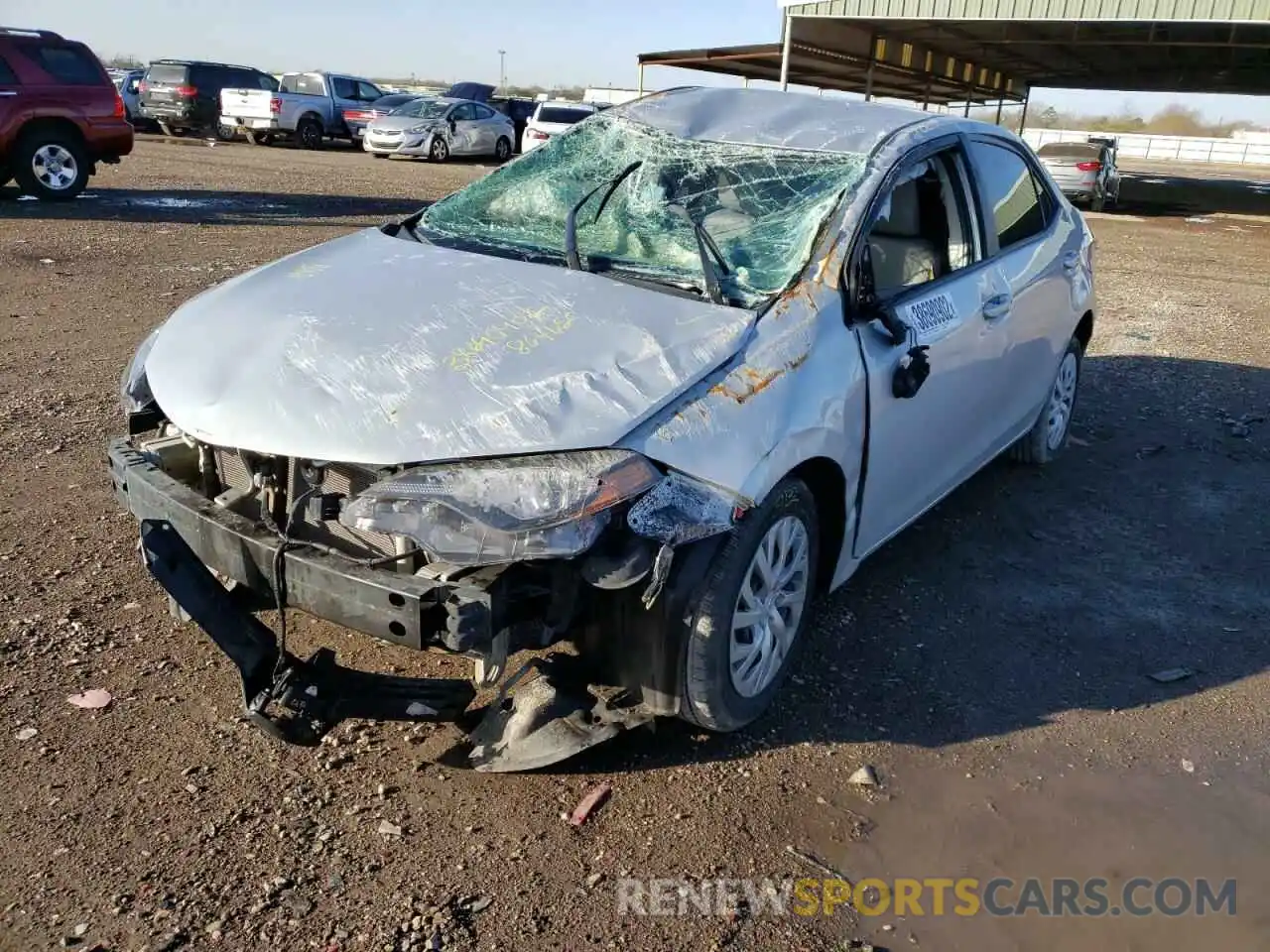 2 Photograph of a damaged car 5YFBURHE3KP864650 TOYOTA COROLLA 2019