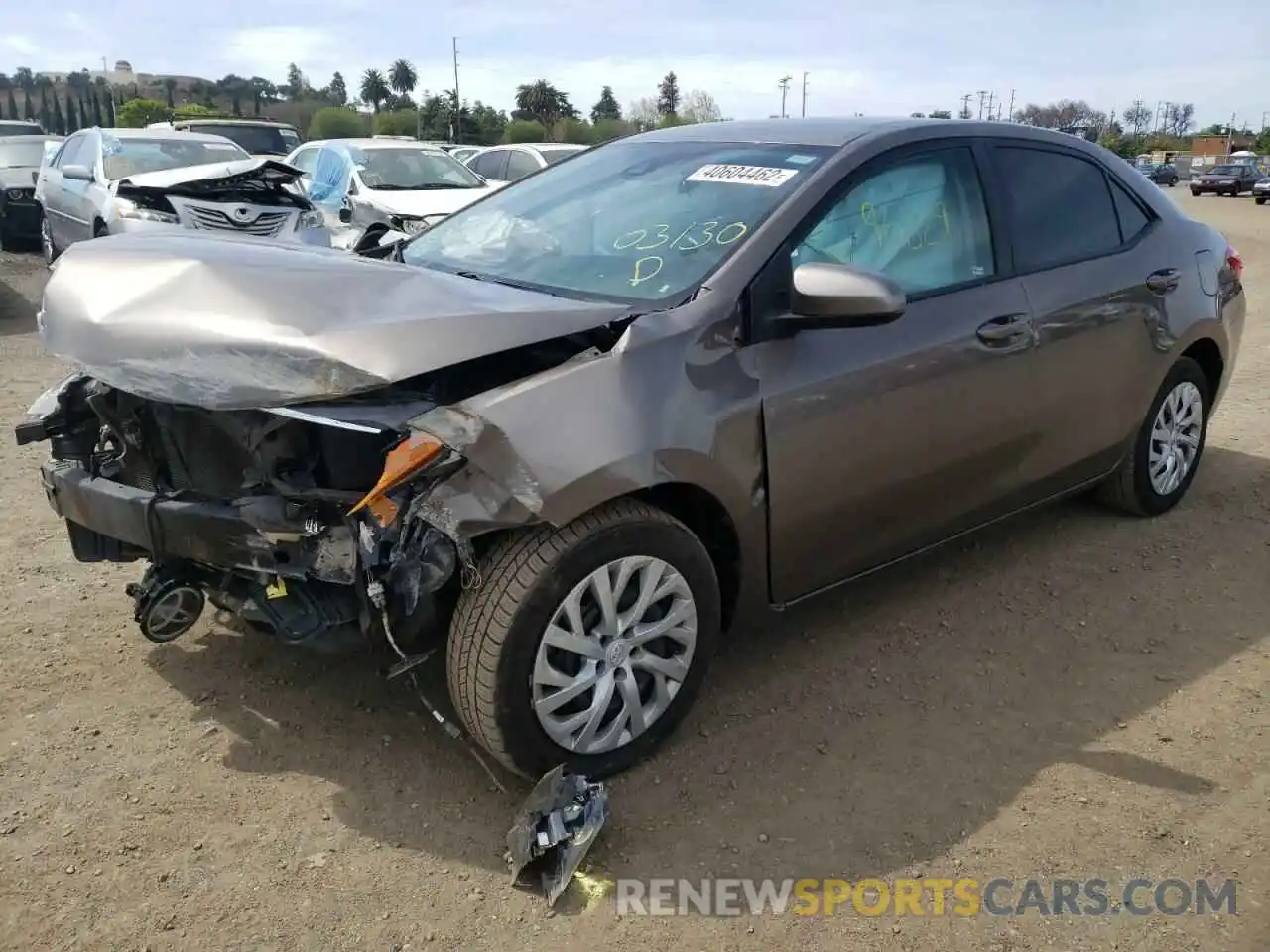 2 Photograph of a damaged car 5YFBURHE3KP864678 TOYOTA COROLLA 2019