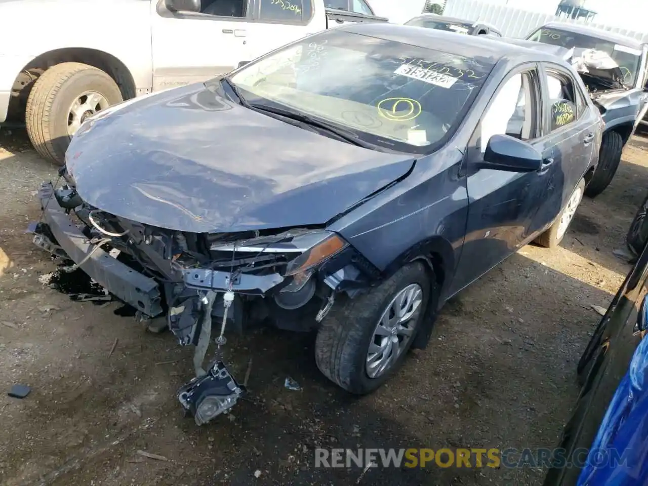 2 Photograph of a damaged car 5YFBURHE3KP864826 TOYOTA COROLLA 2019