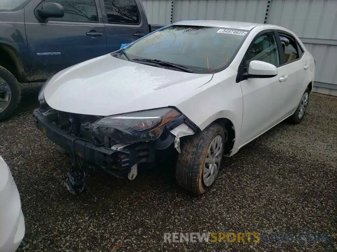 2 Photograph of a damaged car 5YFBURHE3KP865393 TOYOTA COROLLA 2019