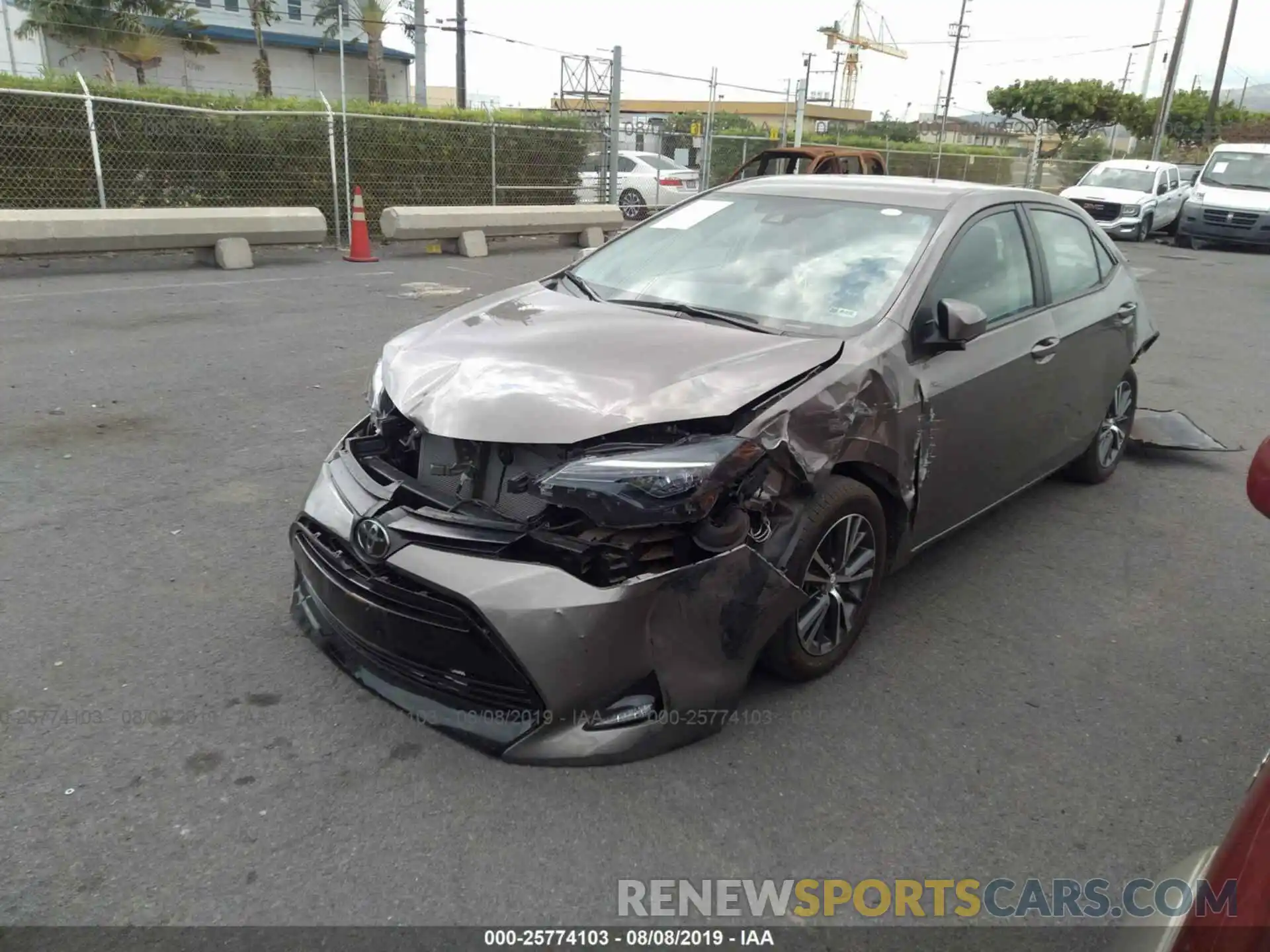 2 Photograph of a damaged car 5YFBURHE3KP865569 TOYOTA COROLLA 2019