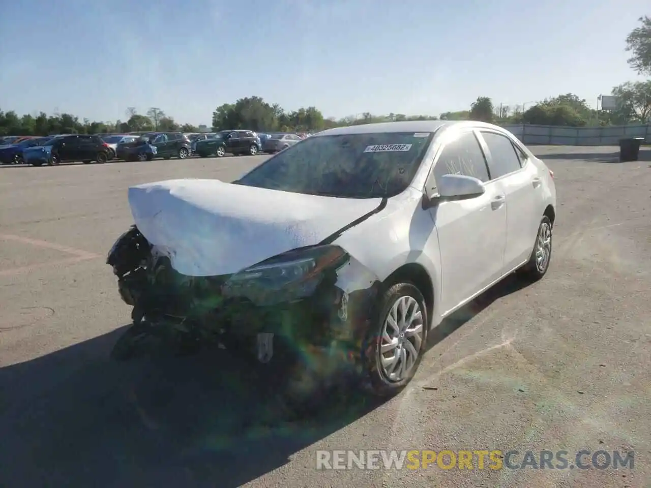 2 Photograph of a damaged car 5YFBURHE3KP866740 TOYOTA COROLLA 2019