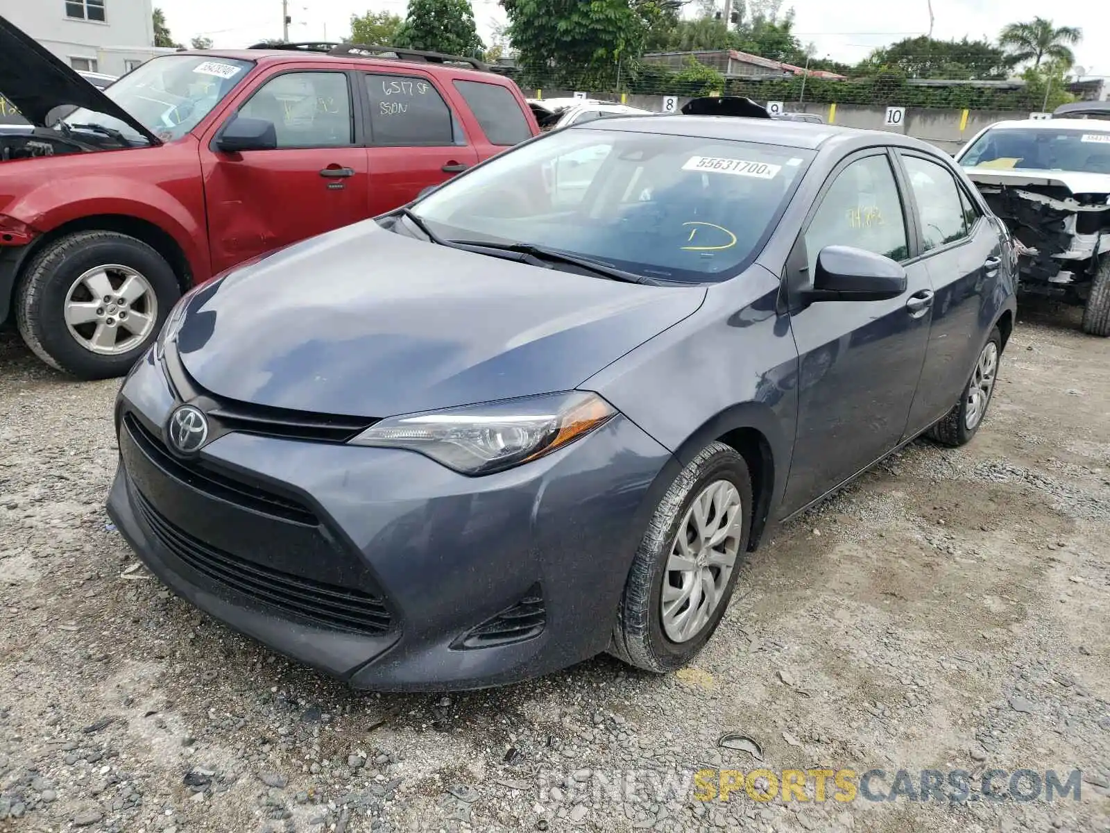 2 Photograph of a damaged car 5YFBURHE3KP867192 TOYOTA COROLLA 2019