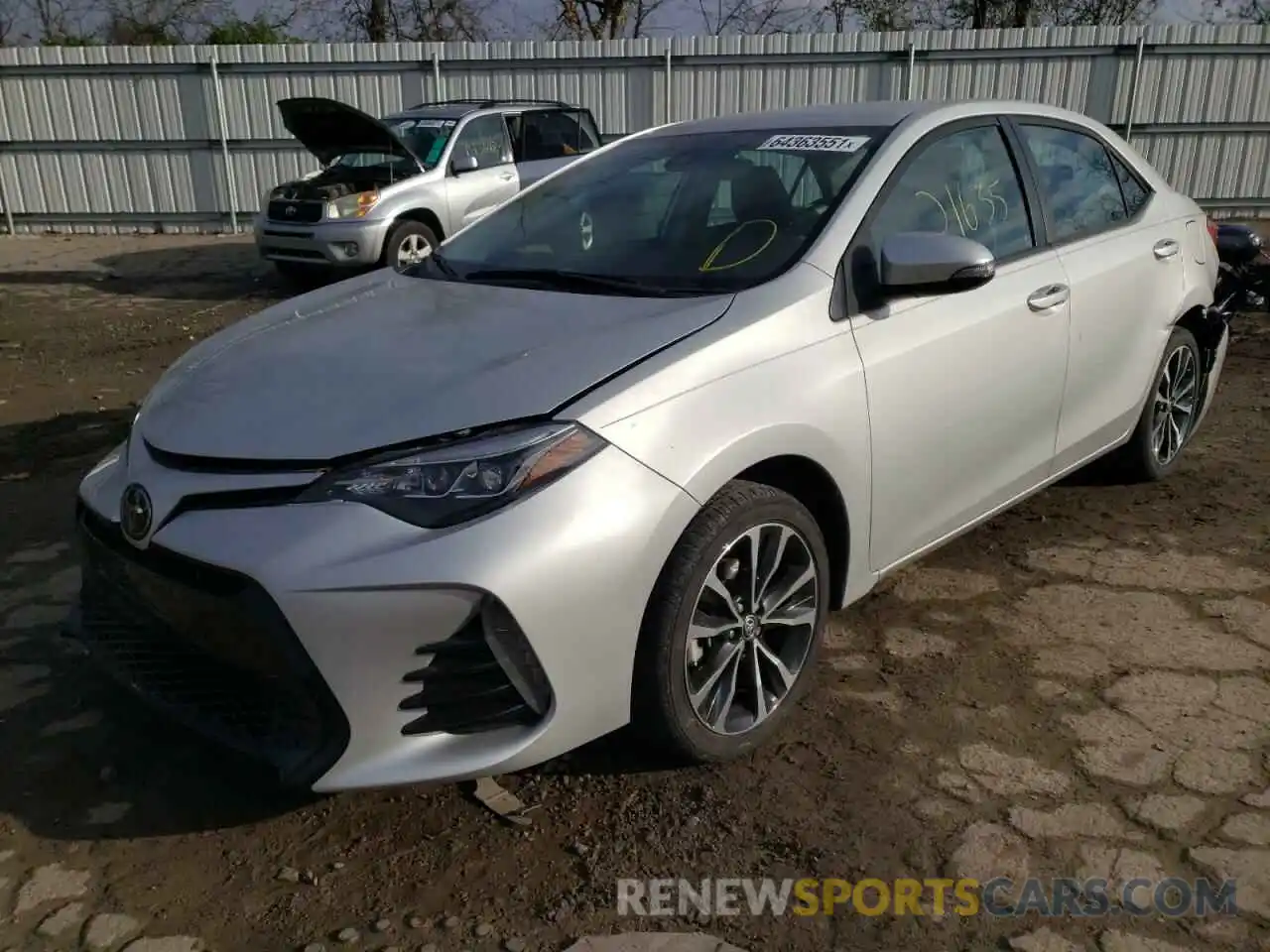 2 Photograph of a damaged car 5YFBURHE3KP868293 TOYOTA COROLLA 2019