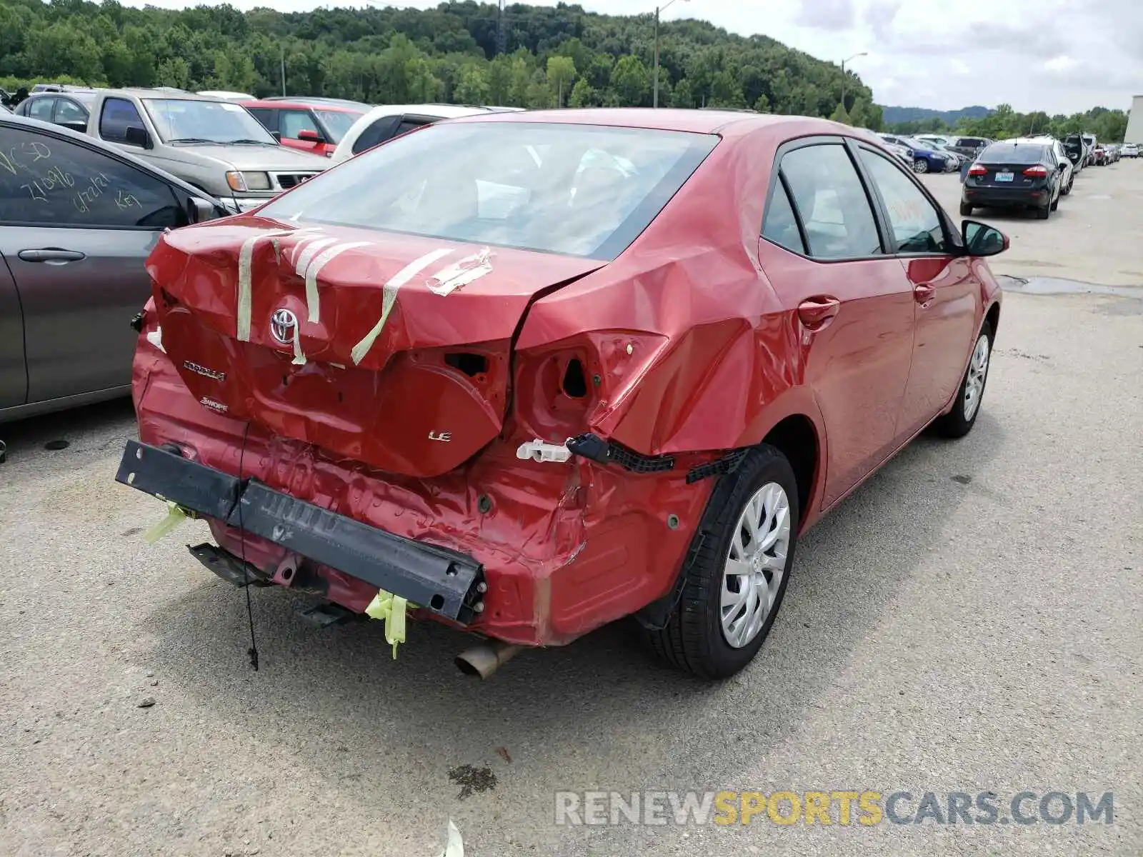 4 Photograph of a damaged car 5YFBURHE3KP868892 TOYOTA COROLLA 2019