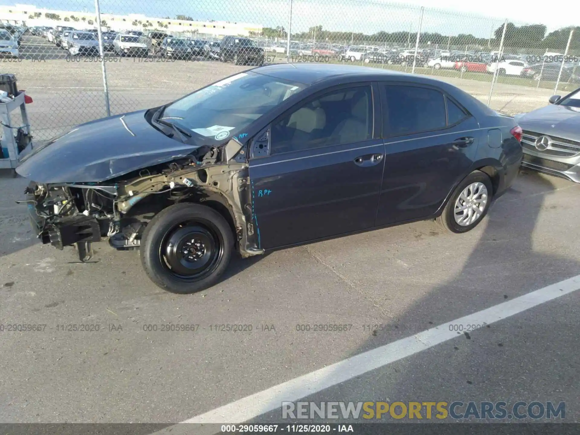 2 Photograph of a damaged car 5YFBURHE3KP869430 TOYOTA COROLLA 2019